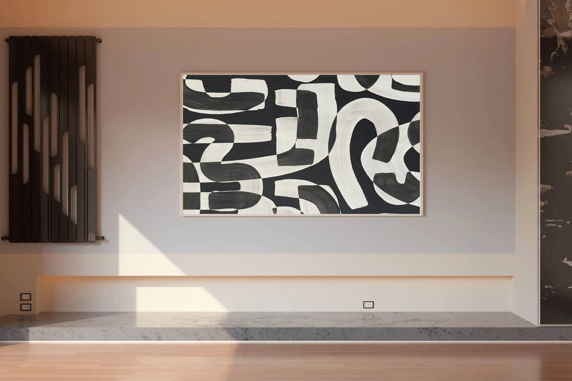 Black and White Rhythm Modern Wall Art - beink online art store