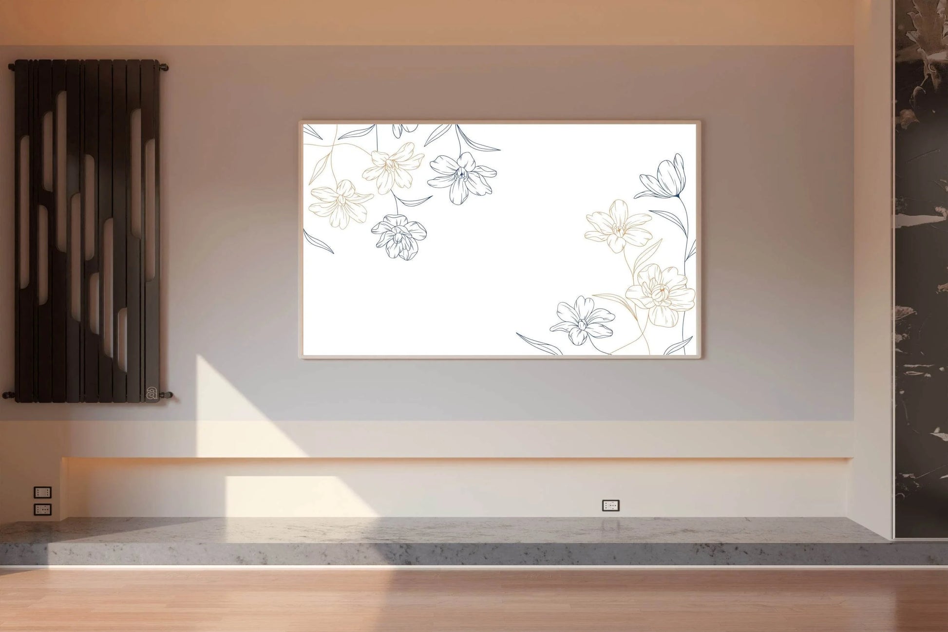 Nelumbo Lutea Flower Leaves Wall Art - beink online art store