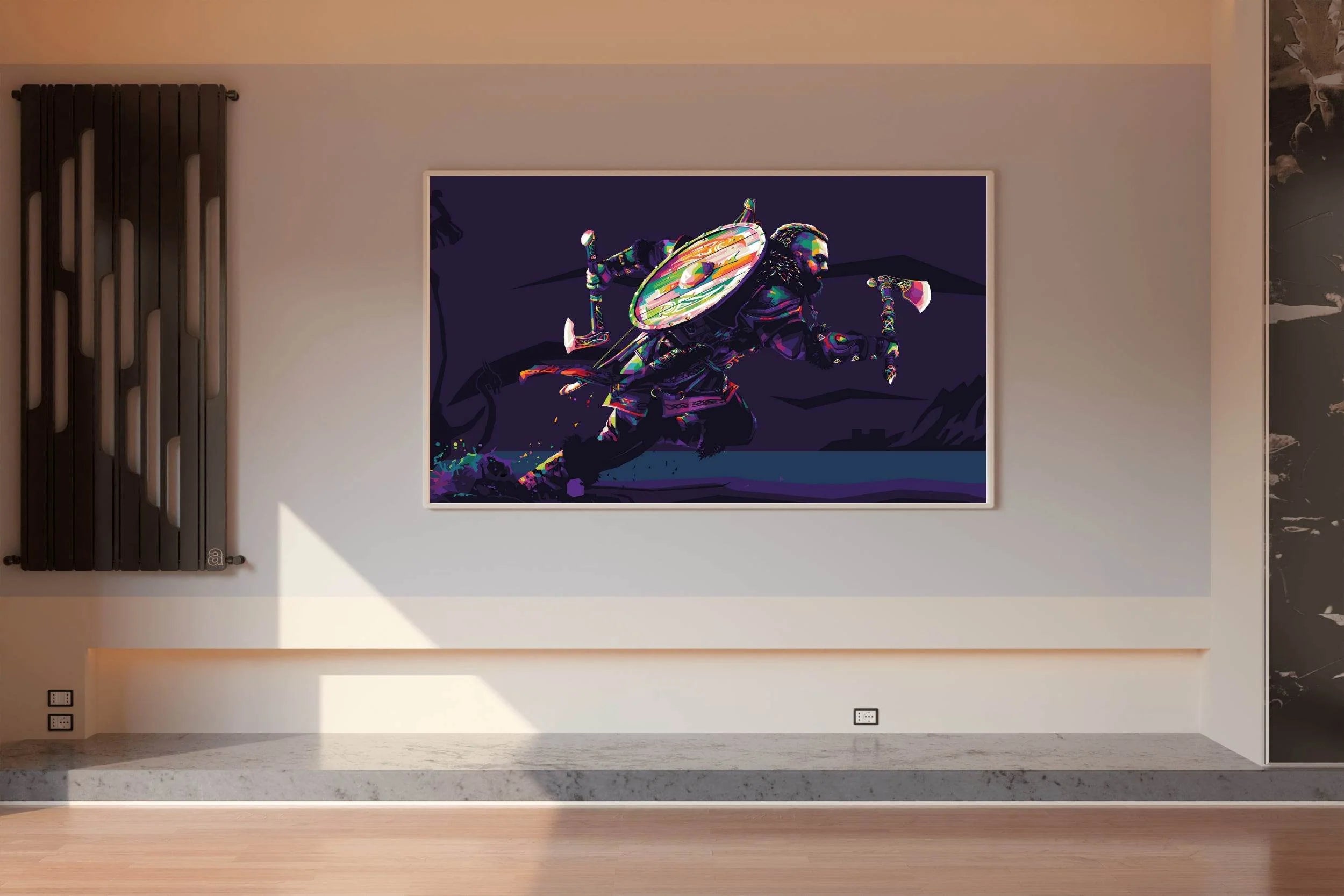 Colorful Assassin's Creed Valhalla Gaming Wall Art - beink online art store