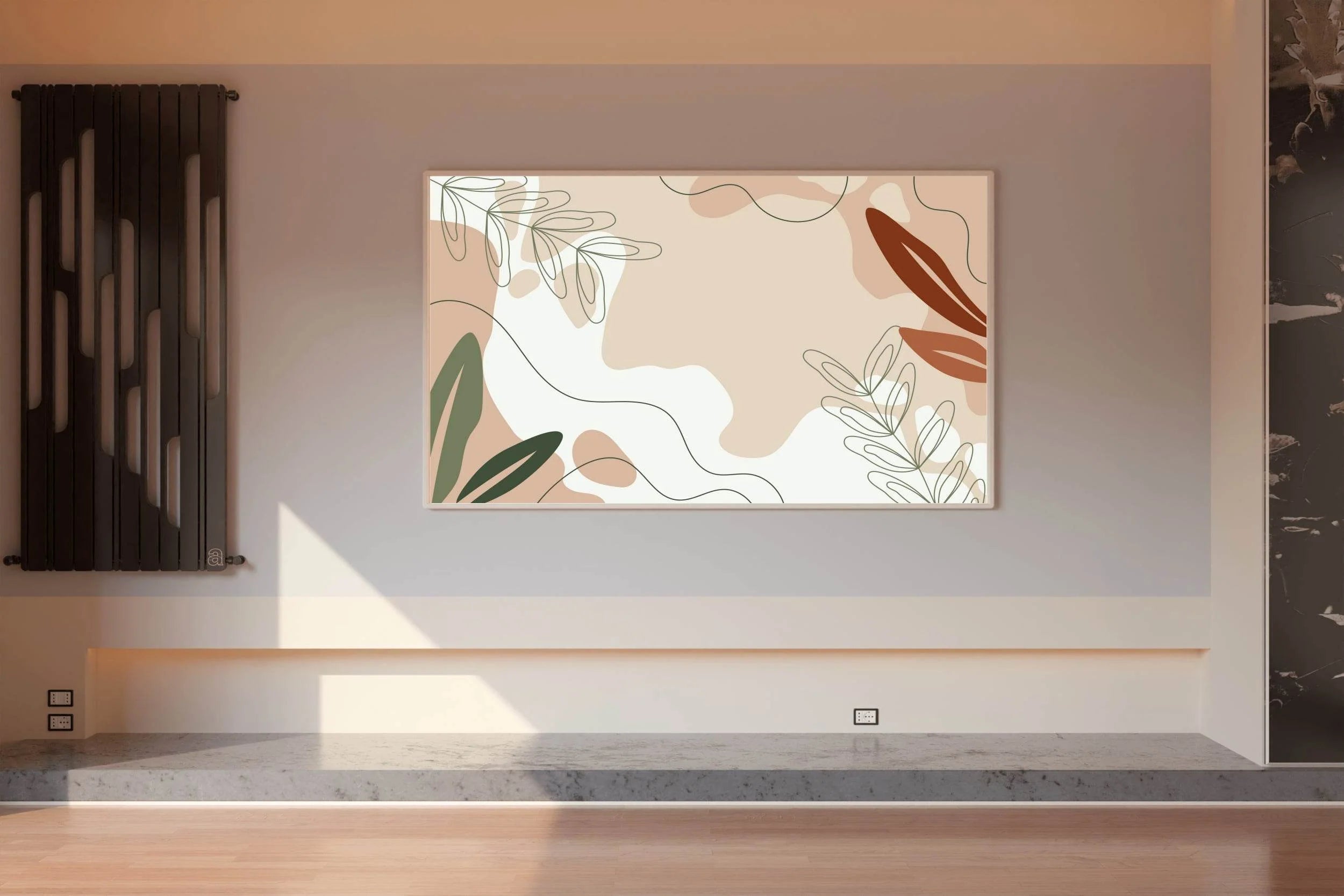 Colorful Beige Leaves Wall Art - beink online art store