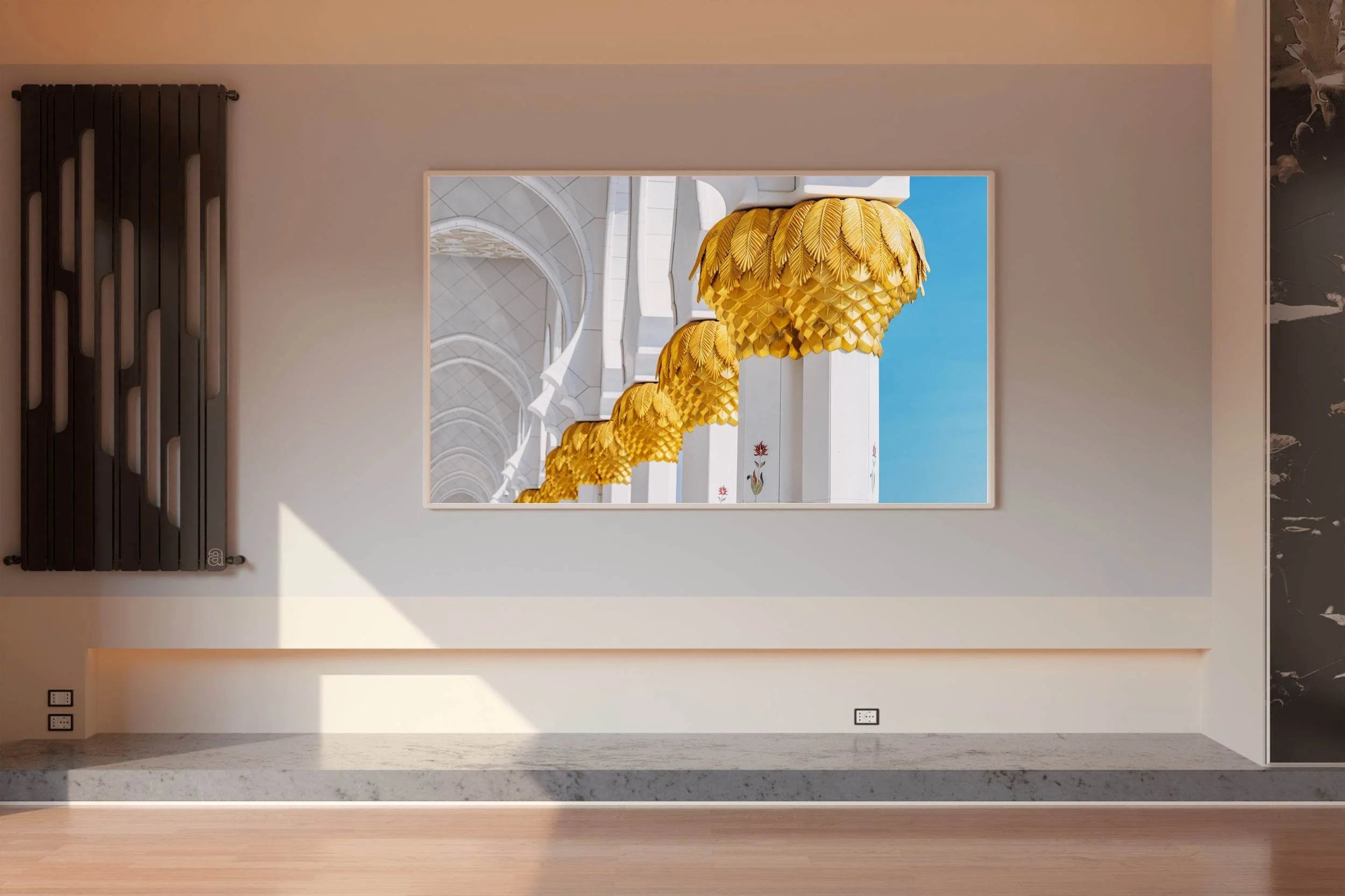 Elegant Golden Pillars Wall Art - beink online art store