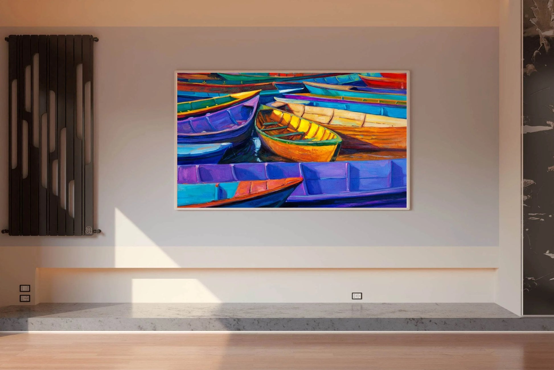 Small Colored Boats Wall Art - beink online art store