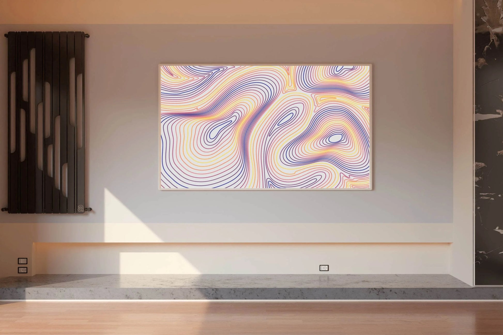Colorful Hair Pattern Abstract Wall Art - beink online art store