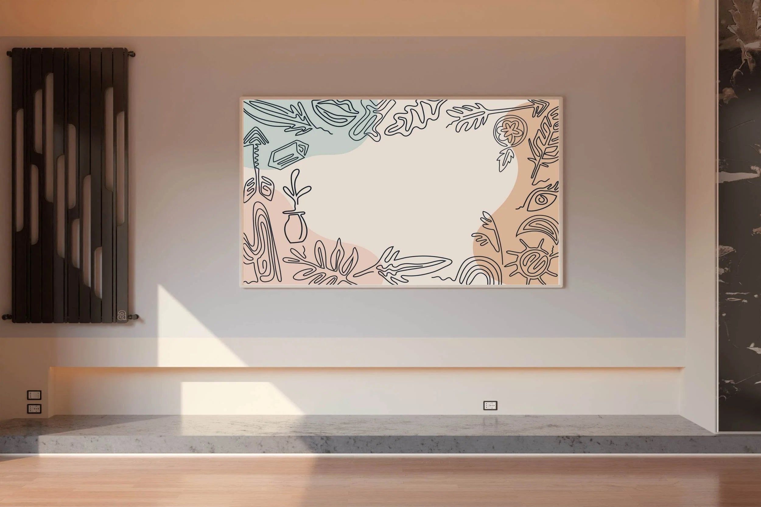 Patterned Frame Line Art - beink online art store
