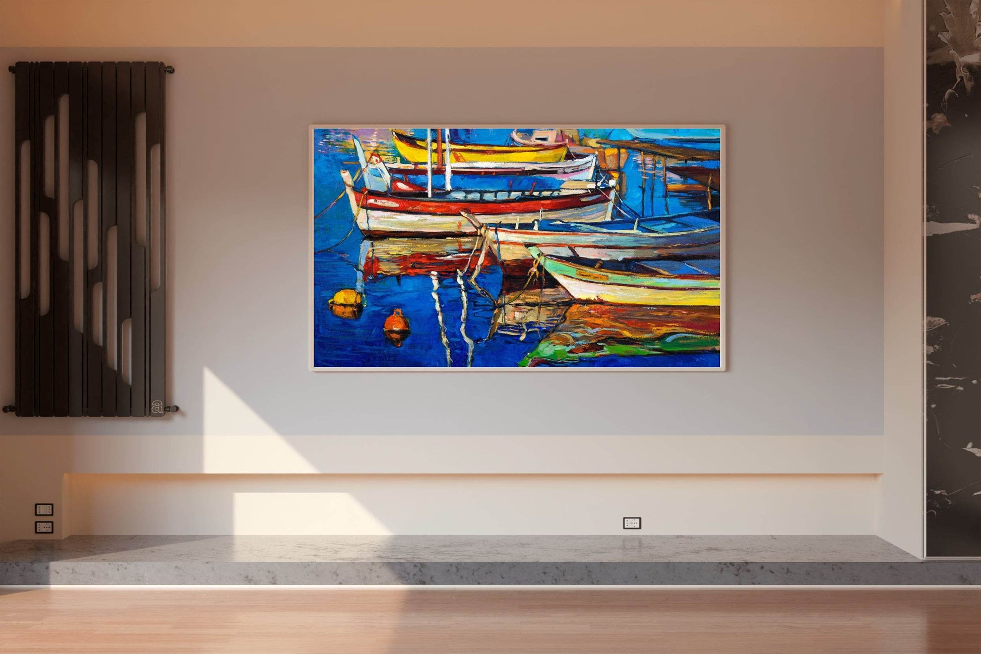 Colorful Boats on The Pier Wall Art - beink online art store