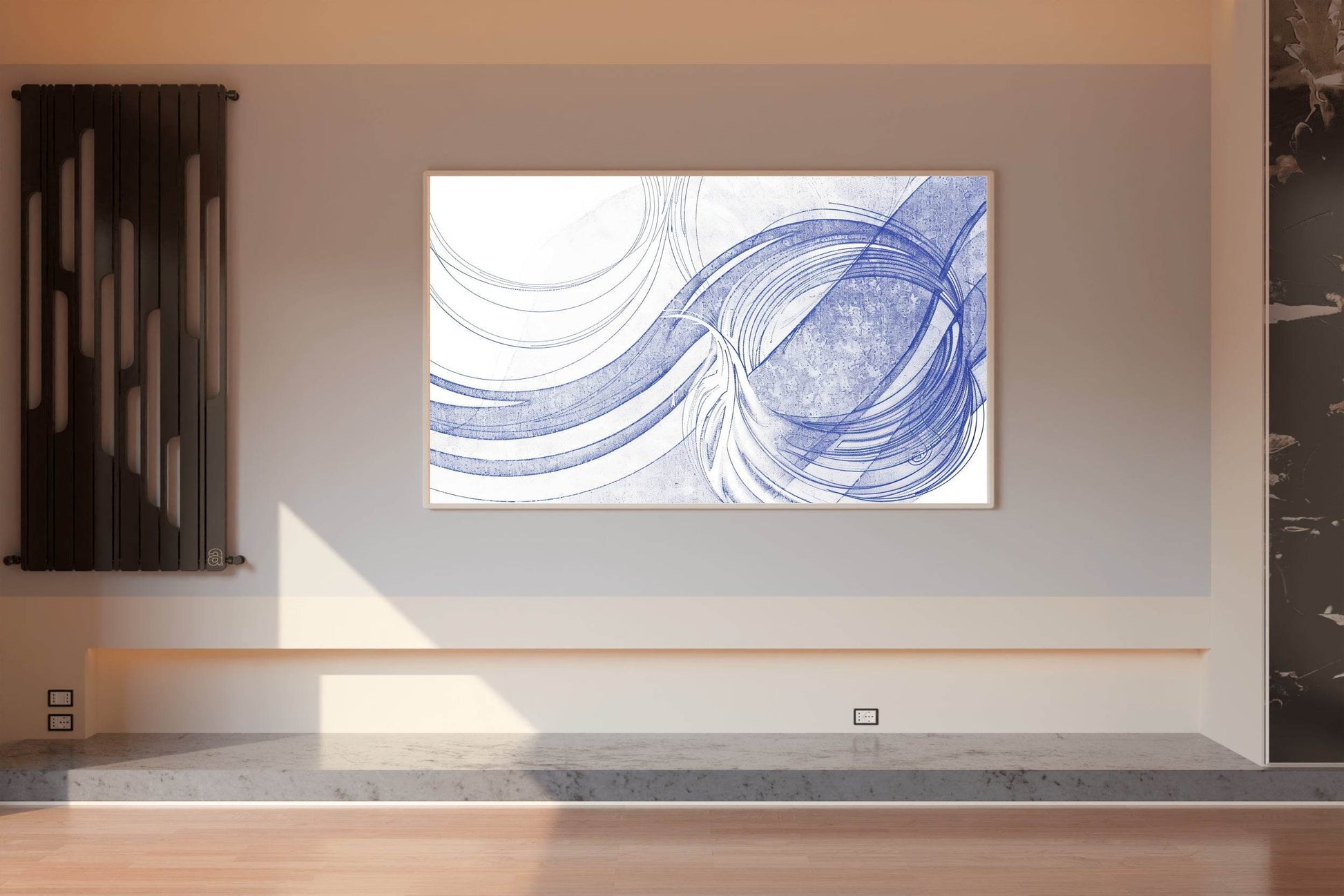 Blue Digital Abstract Wall Art - beink online art store