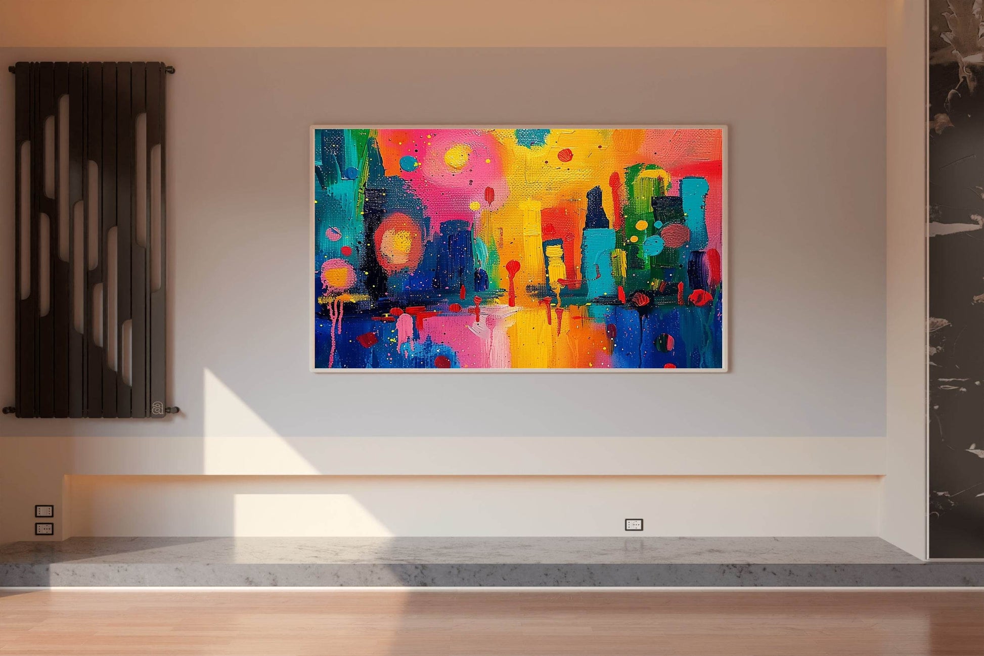 Vibrant Abstract Colorful Strokes Acrylic Painting - beink online art store