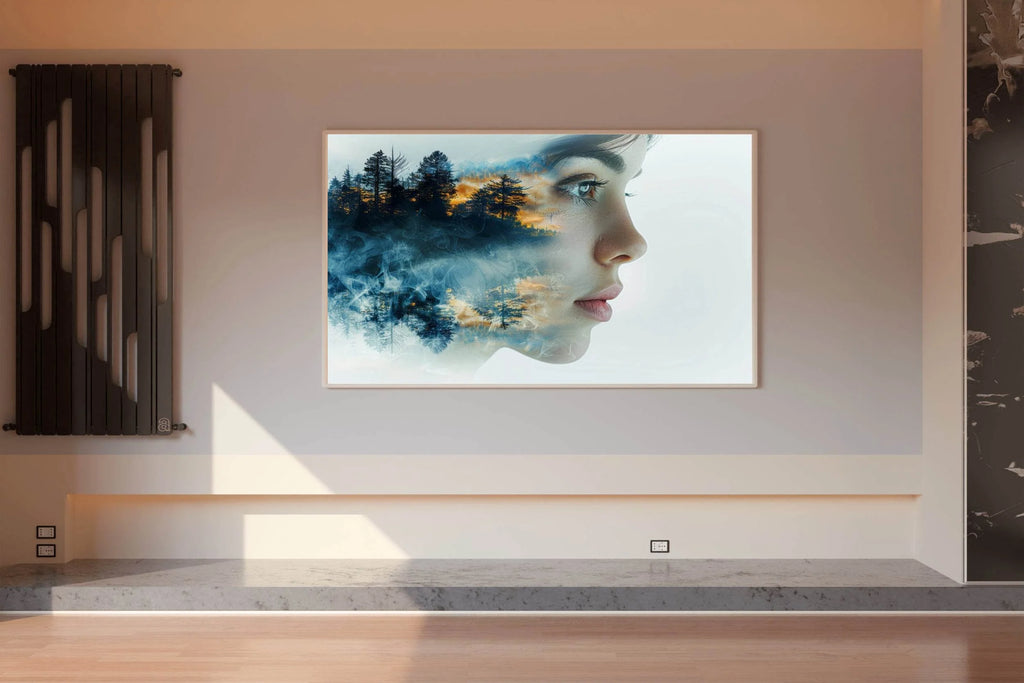 Girl Face Merging With Watercolor Digital Art - beink online art store