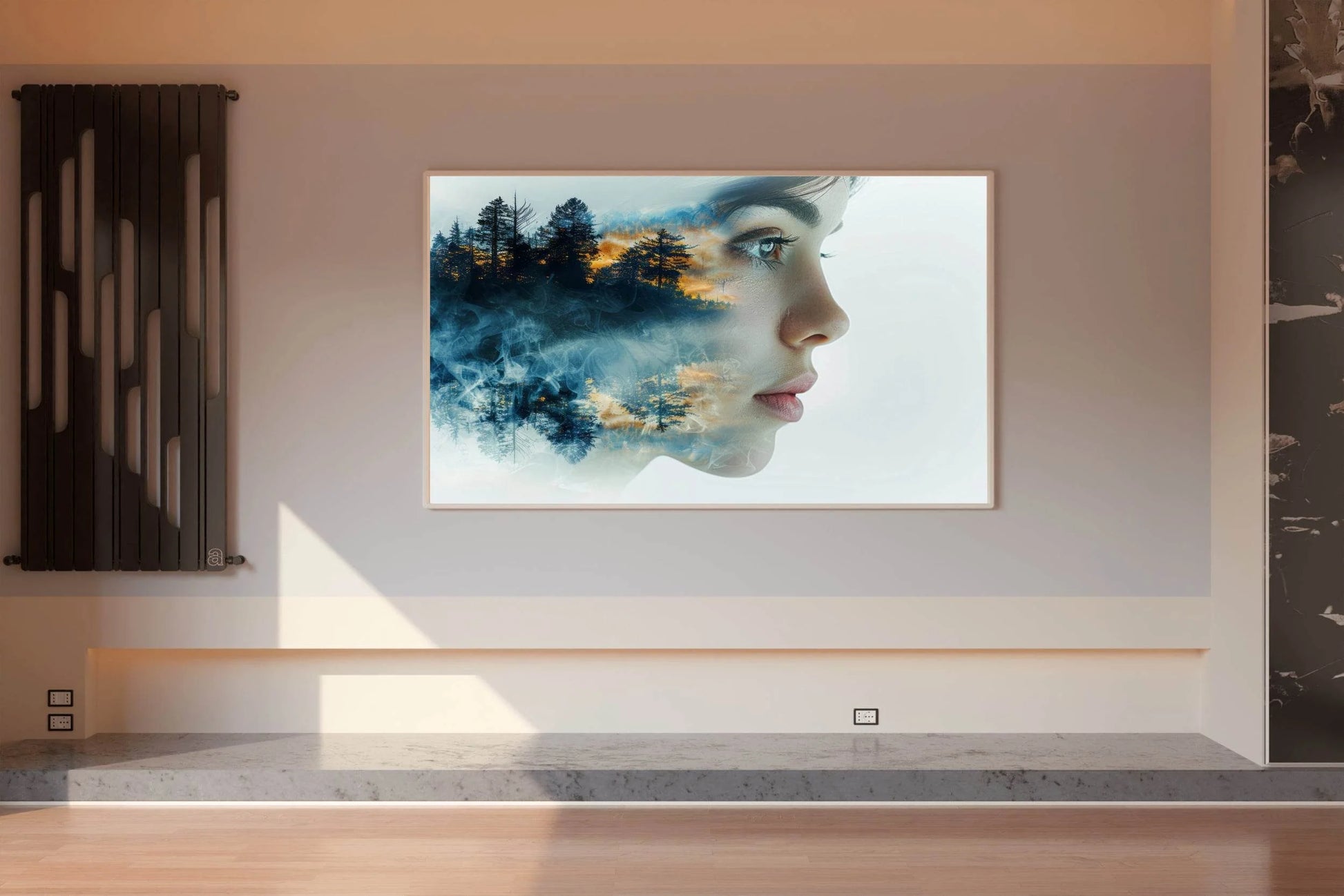 Girl Face Merging With Watercolor Digital Art - beink online art store