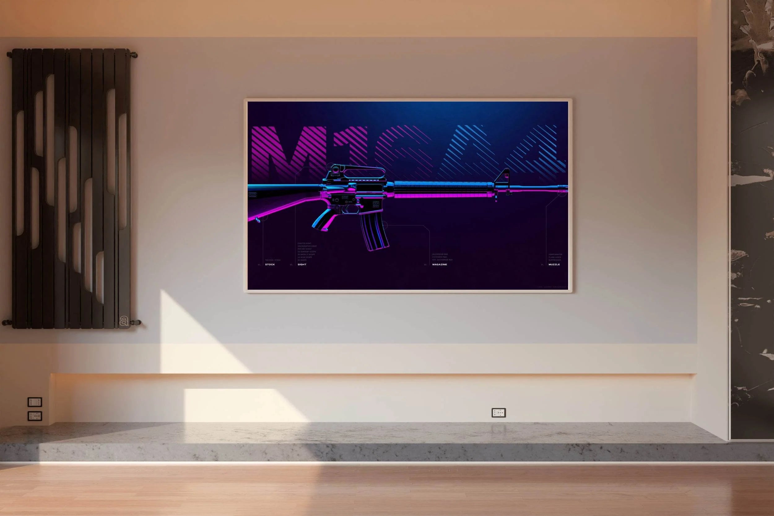 Custom M16 Gaming Wall Art - beink online art store