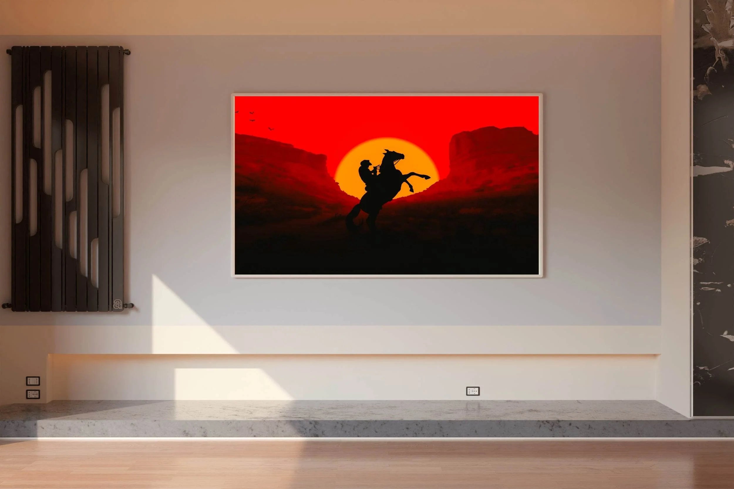 Red Dead Redemption Sunset Gaming Wall Art - beink online art store