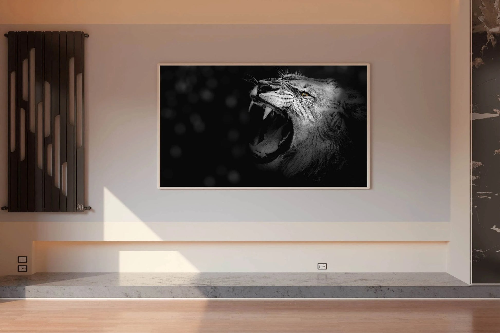 Asiatic Lion Black & White Wall Art - beink online art store
