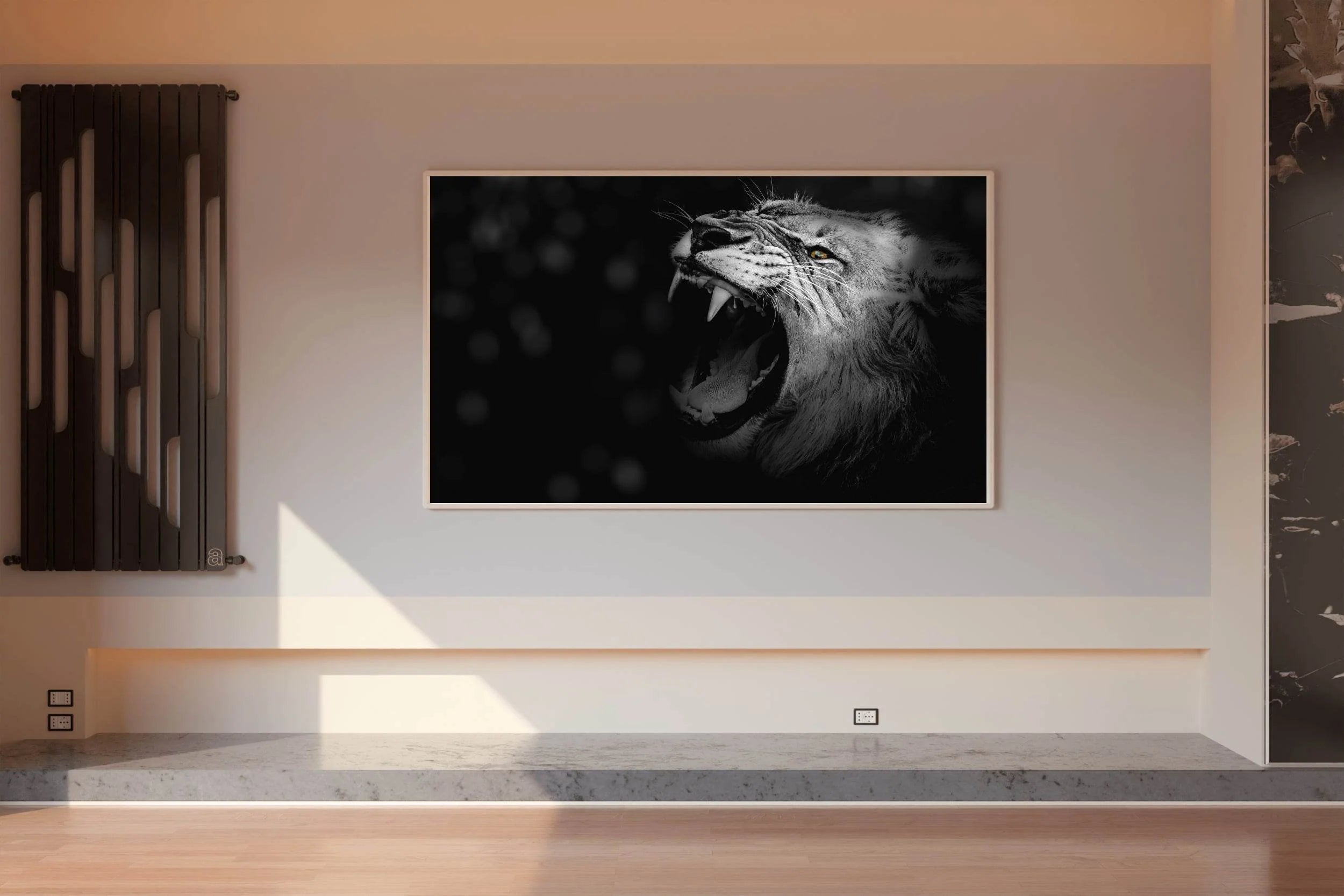 Asiatic Lion Black & White Wall Art - beink online art store