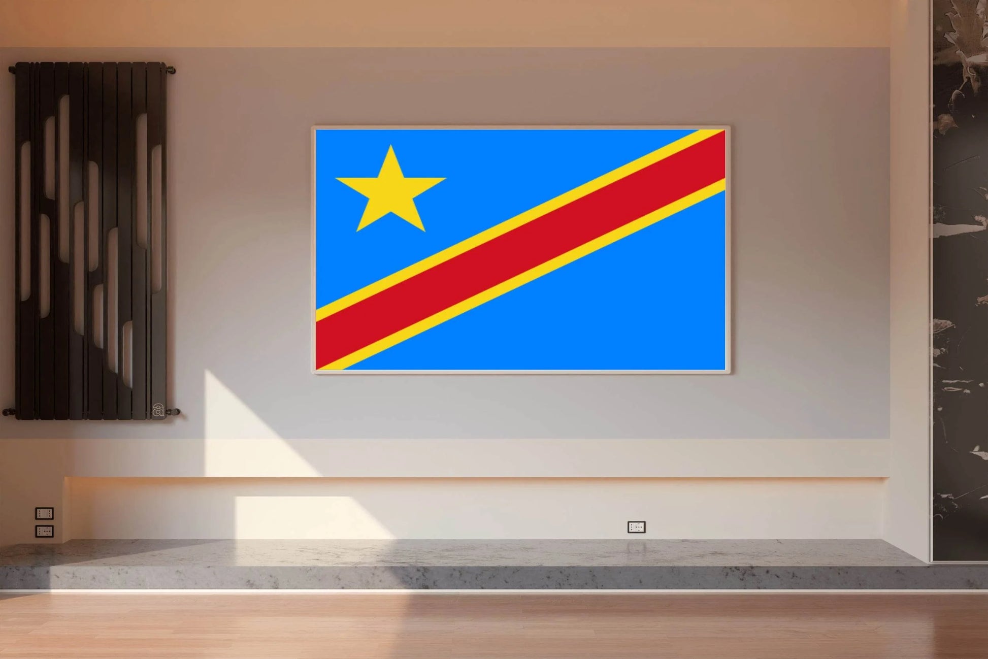 Democratic Republic of the Congo National Flag Wall Art - beink online art store