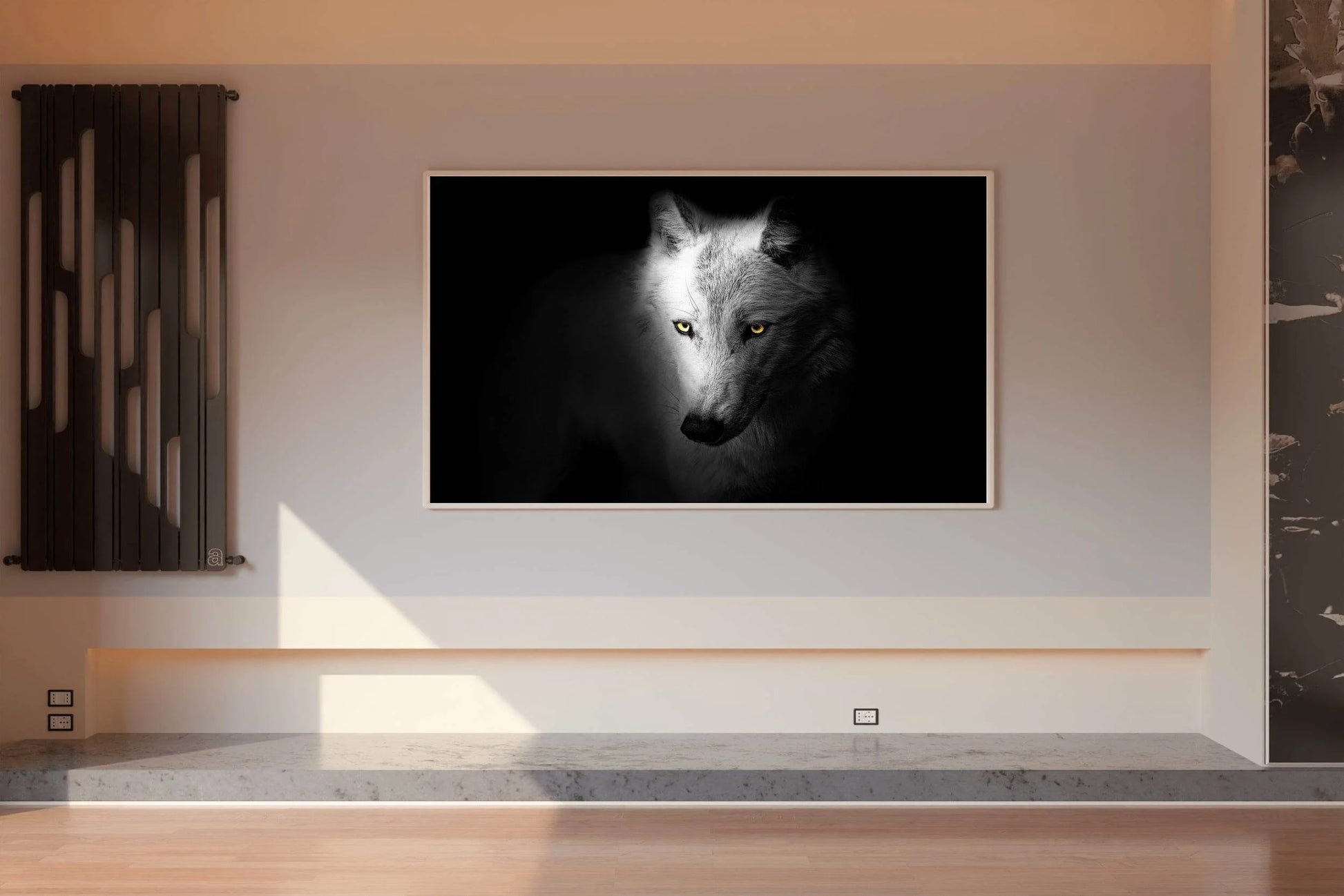 Arctic Wolf Black & White Wall Art - beink online art store