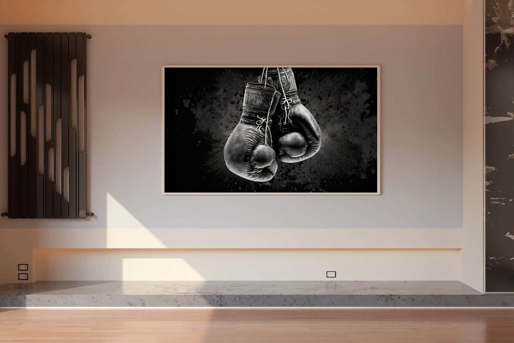 Boxing Gloves Black & White Wall Art - beink online art store