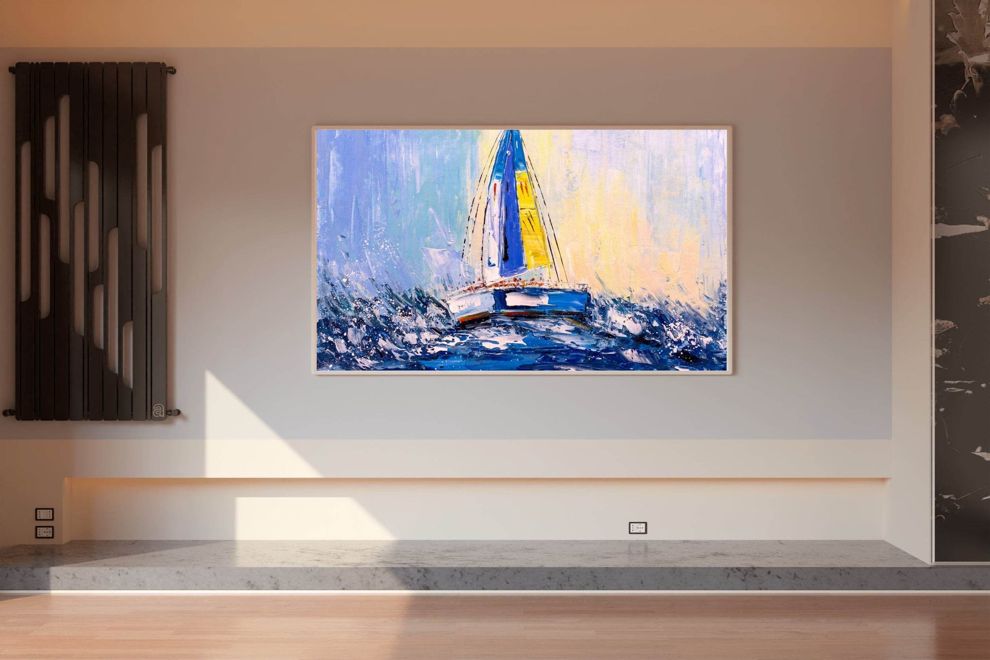 Watercolor Painting of Racing Boat Wall Art - beink online art store