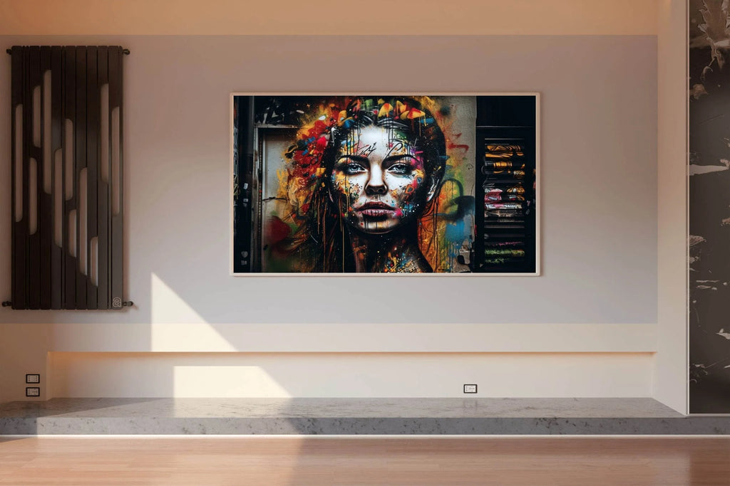 Colorful Painted Face of Women Digital Art - beink online art store