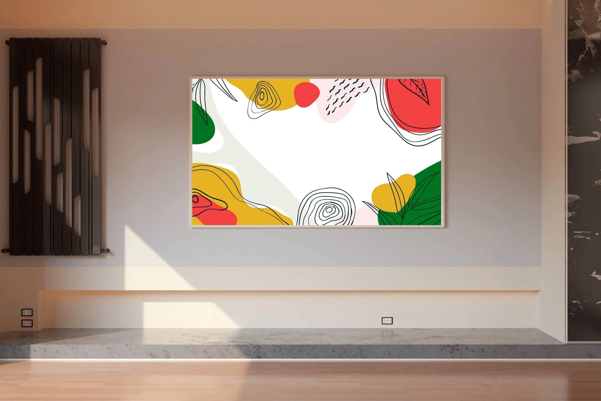Background of Colored Shapes Wall Art - beink online art store
