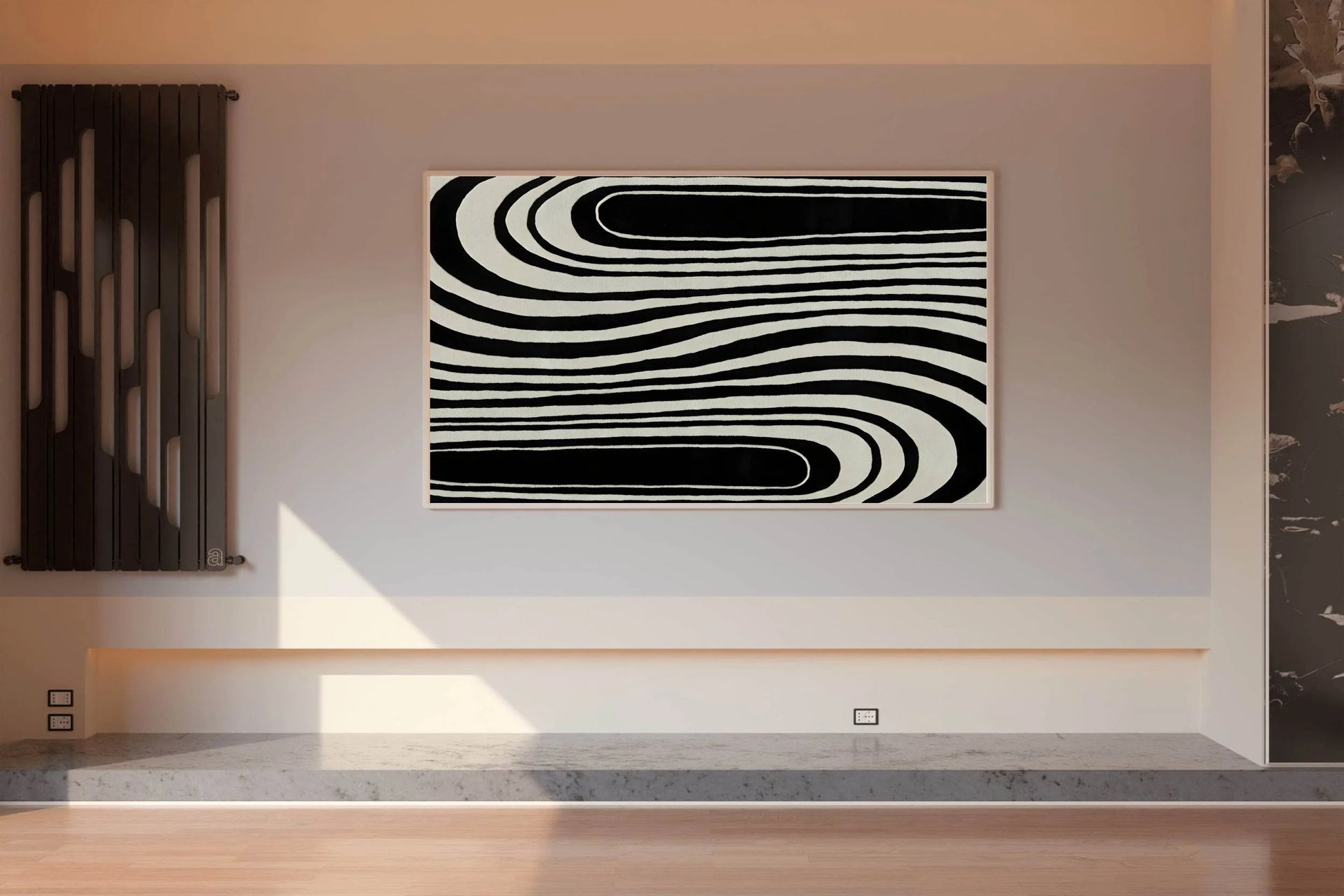 Twisted Zebra Lines Modern Wall Art - beink online art store
