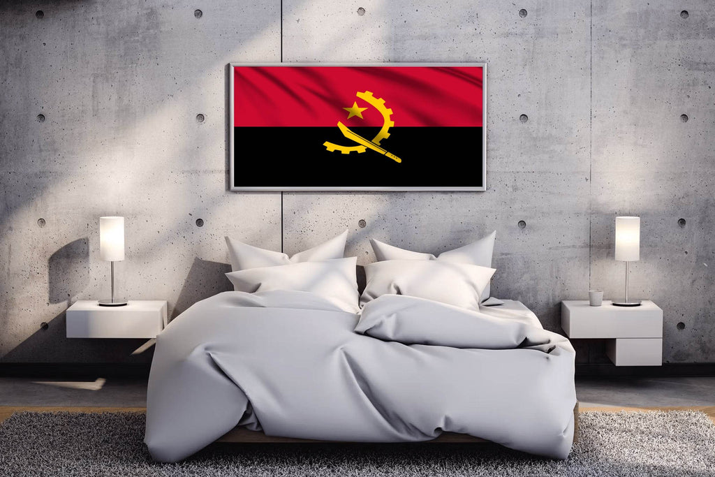 Angola National Flag Wall Art - beink online art store