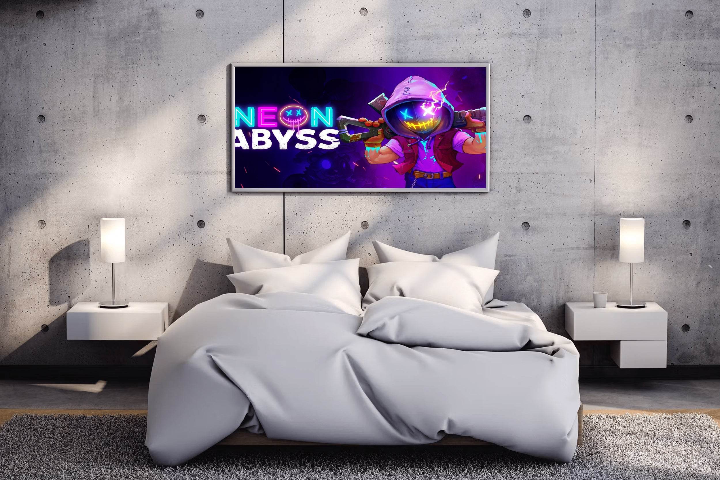 Neon Abyss Gaming Wall Art - beink online art store