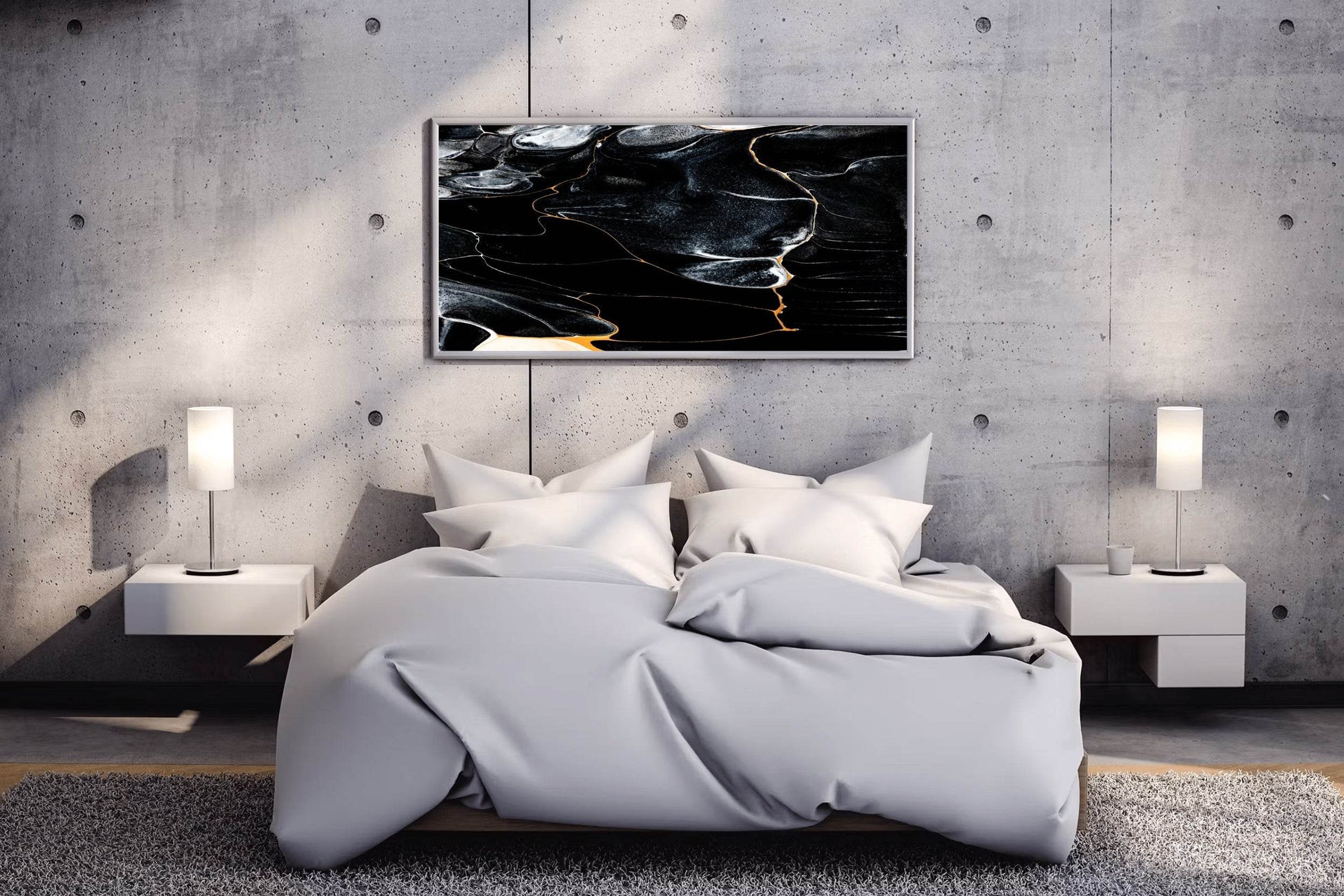 Black Granite Abstract Wall Art - beink online art store
