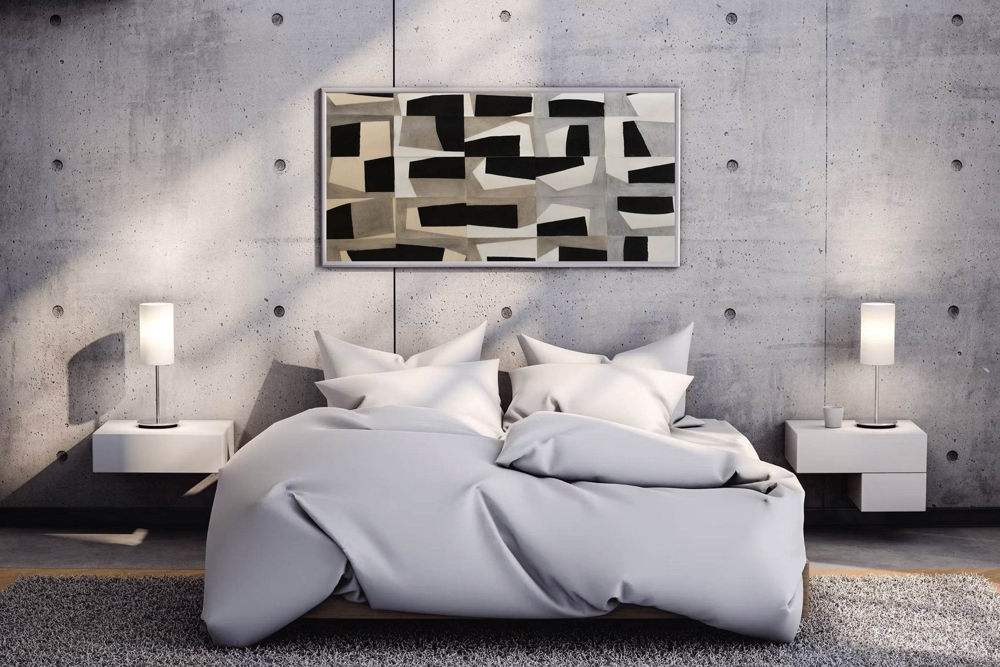 Geometric Grid Modern Wall Art - beink online art store