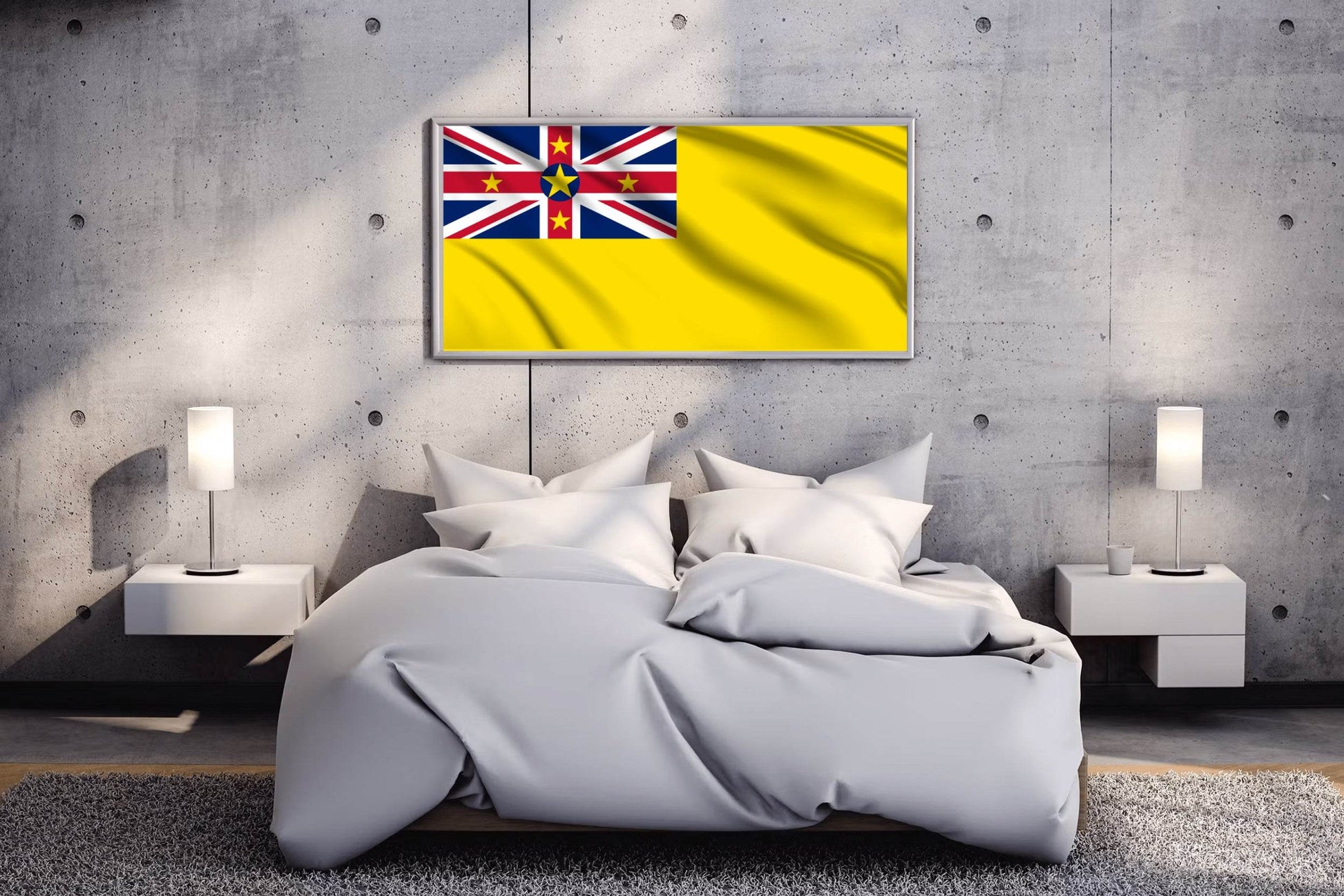 Niue National Flag Wall Art - beink online art store