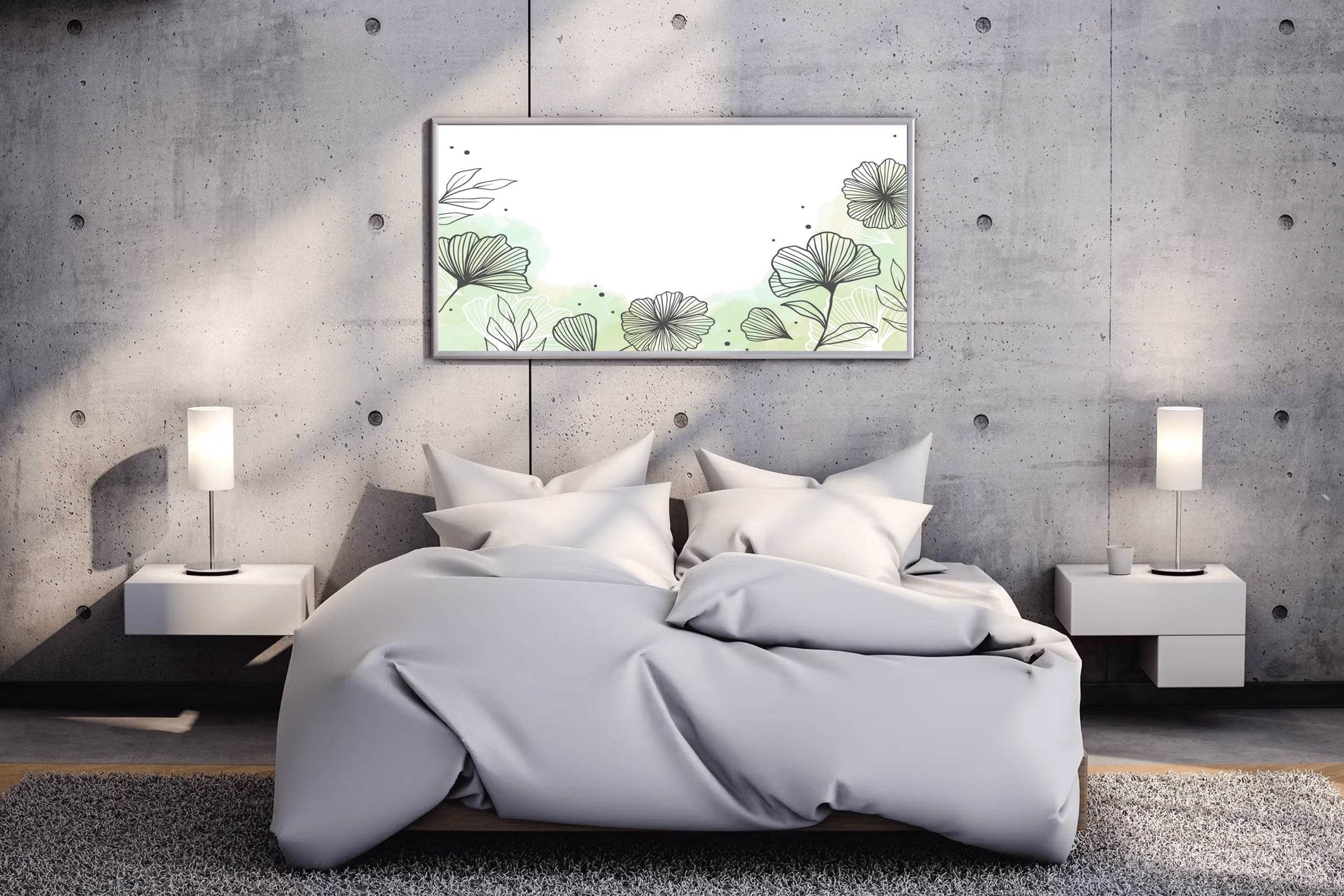Camellia Flower Leaves Wall Art - beink online art store