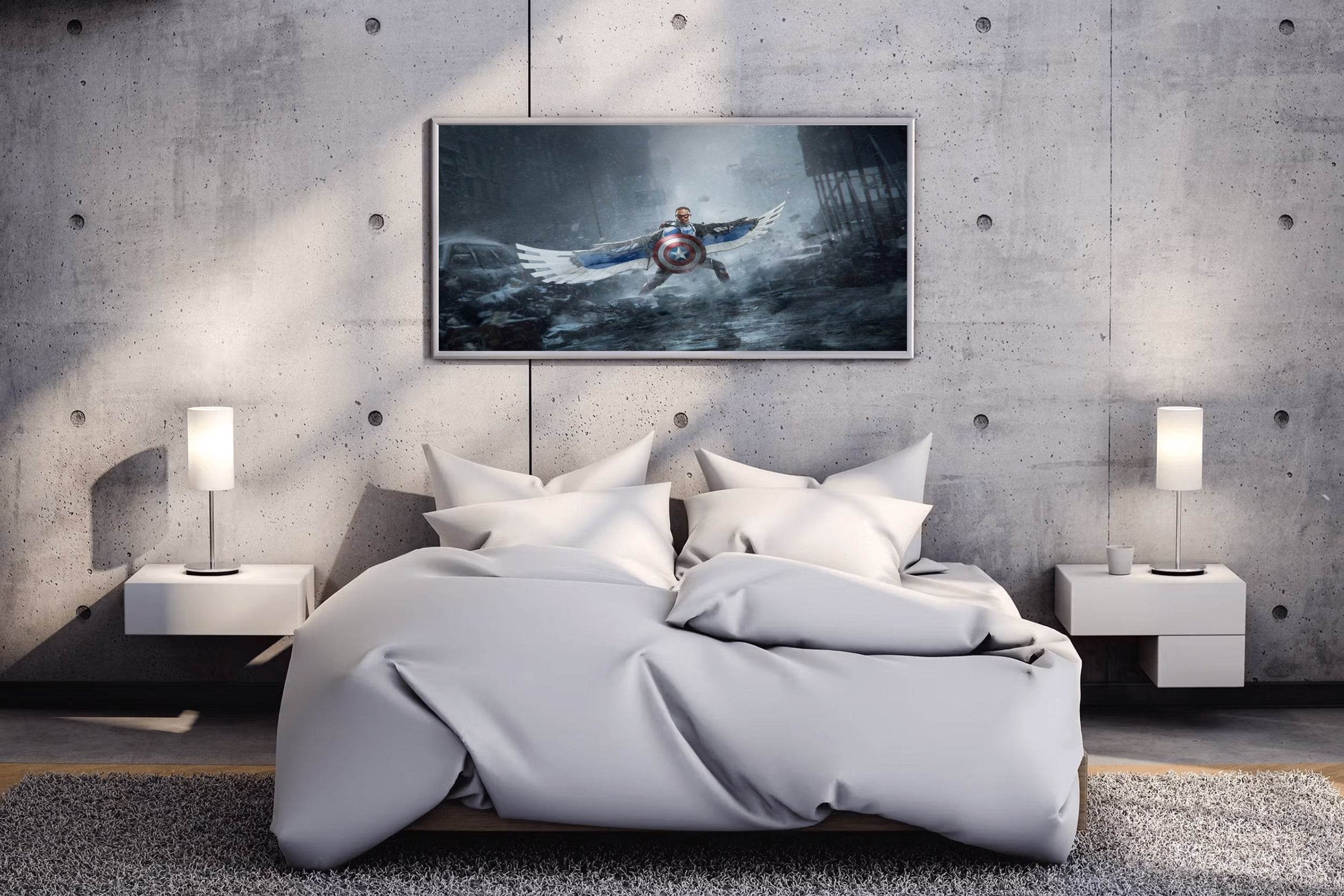 MARVEL Falcon with Captain America Shield Wall Art - beink online art store