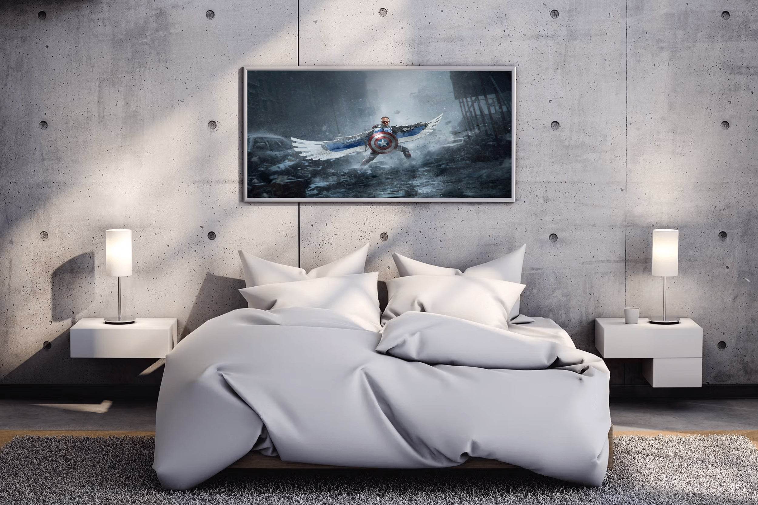 MARVEL Falcon with Captain America Shield Wall Art - beink online art store