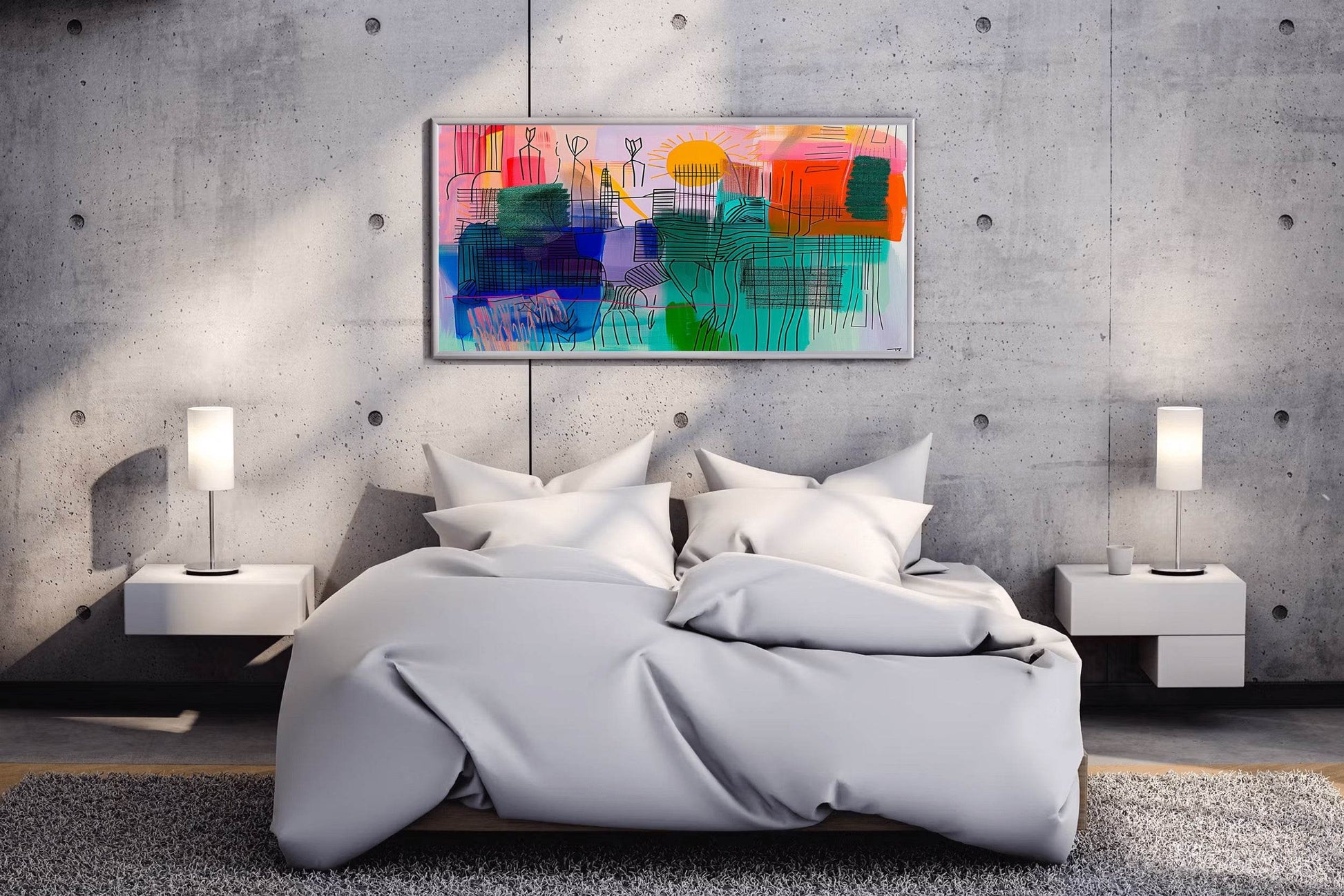 Urban Sunrise Abstract Wall Art - beink online art store