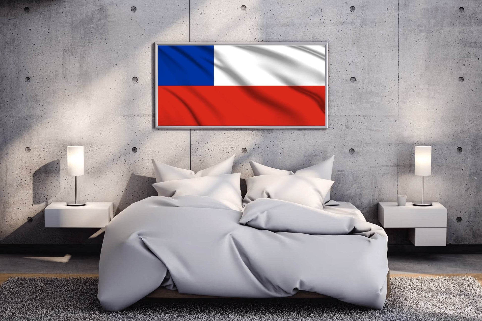 Chile National Flag Wall Art - beink online art store
