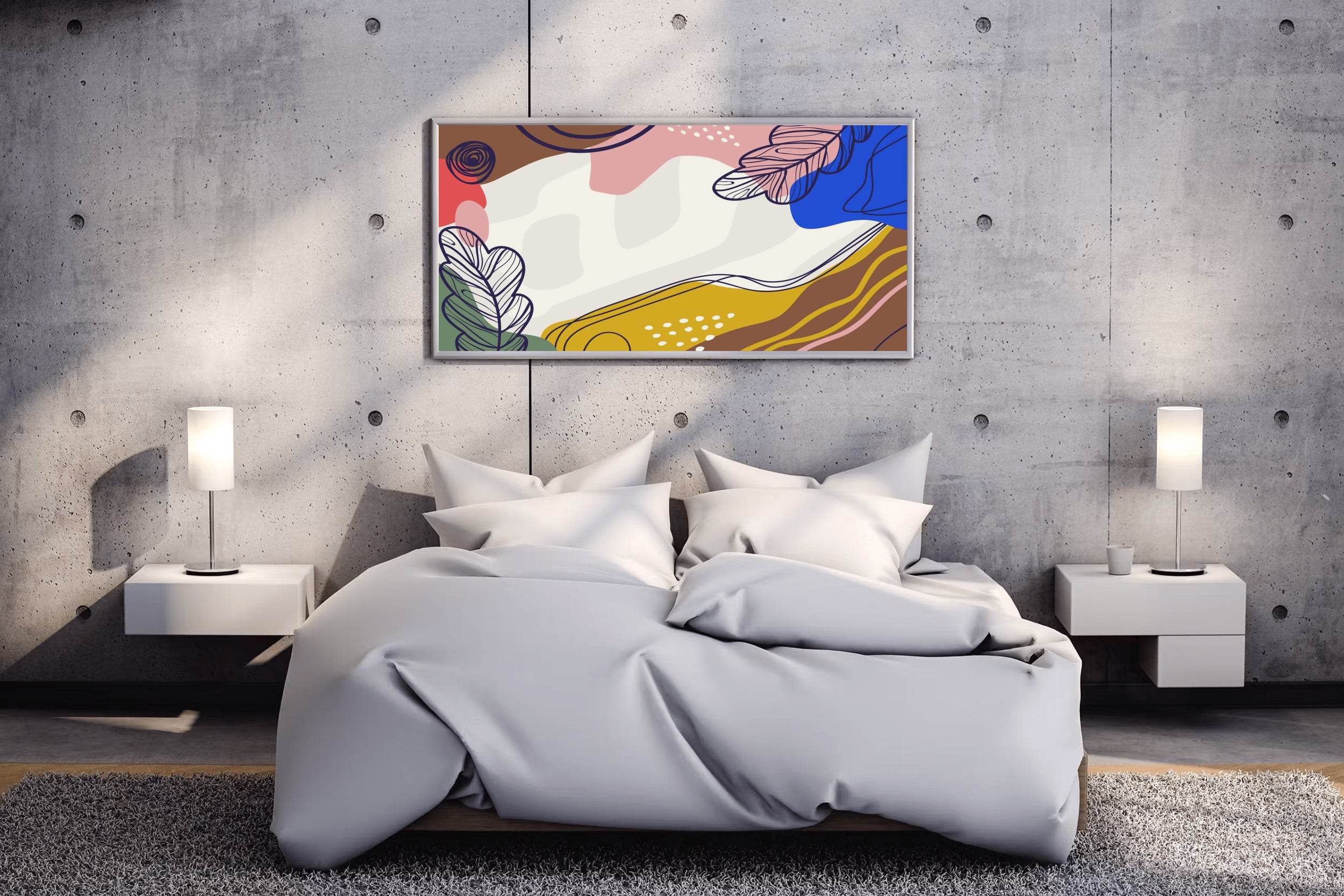Frame of Colorful Flowers Wall Art - beink online art store