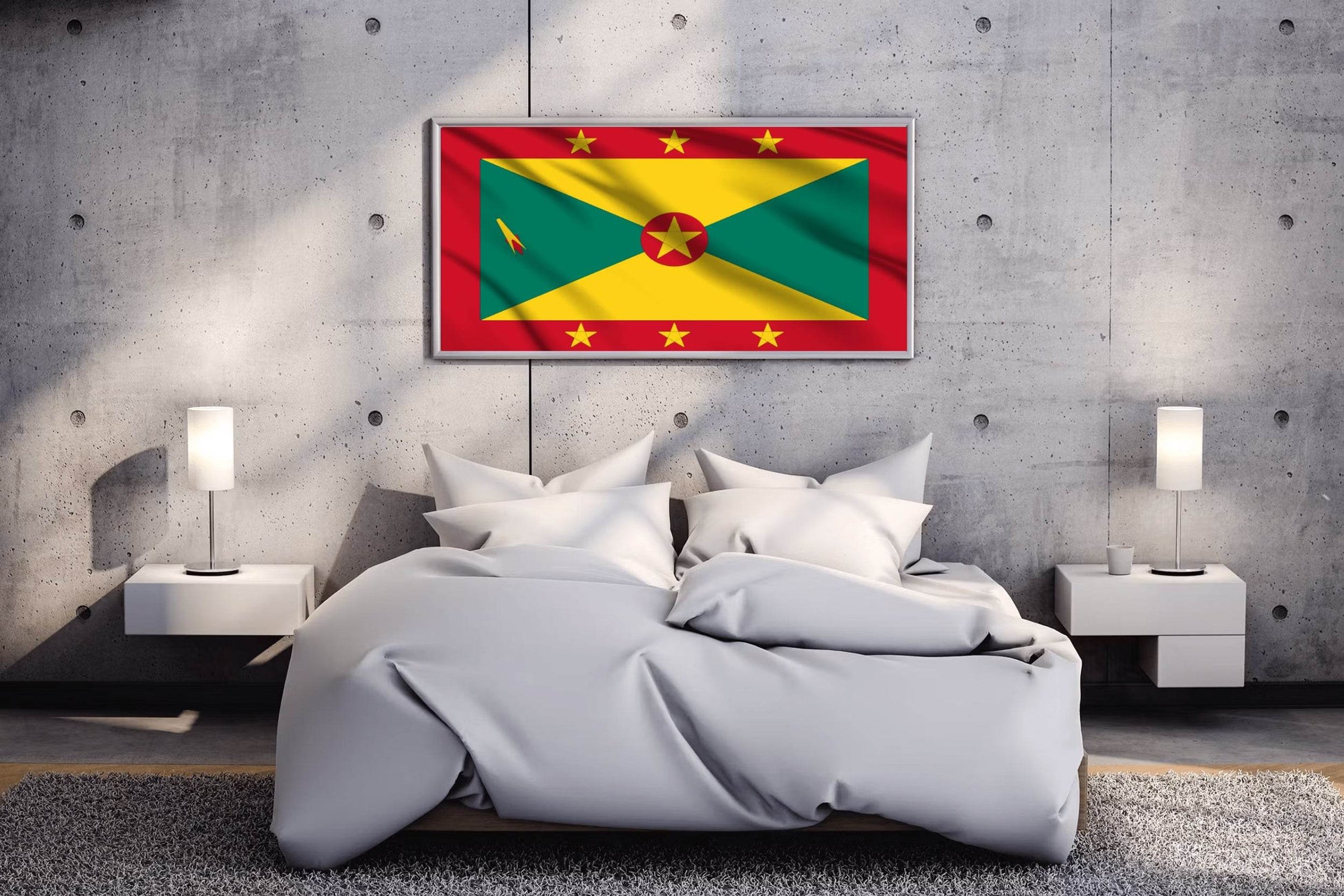Grenada National Flag Wall Art - beink online art store