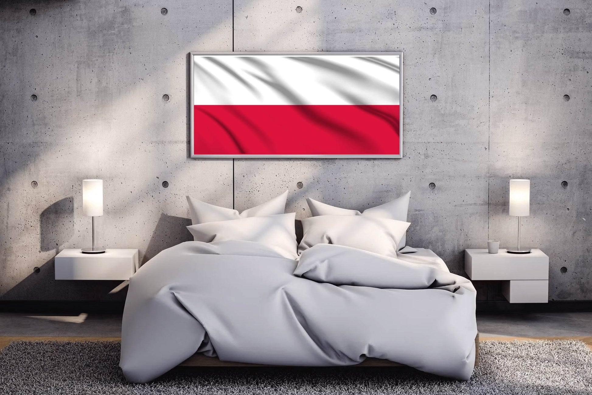 Poland National Flag Wall Art - beink online art store