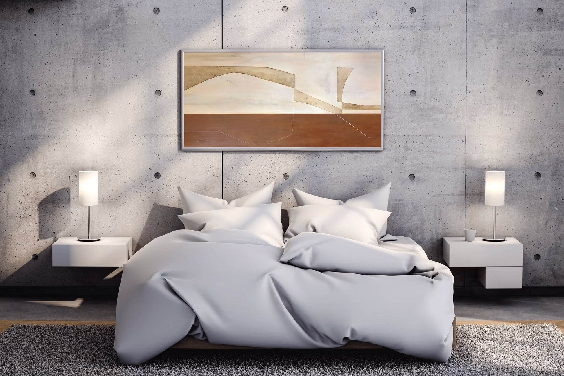 Solid, Grounded Shapes Modern Wall Art - beink online art store