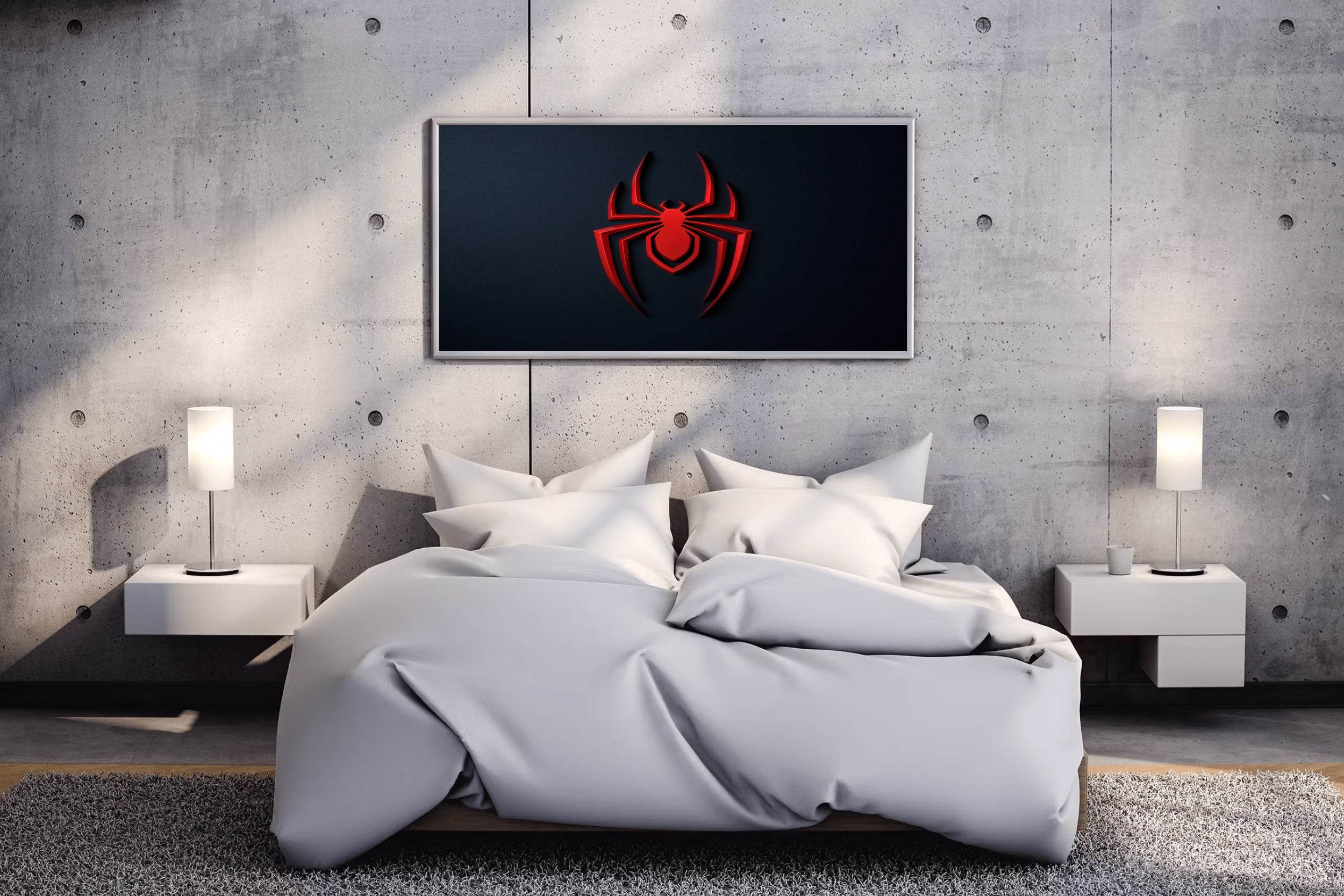 Red Spider Man Logo Gaming Wall Art - beink online art store
