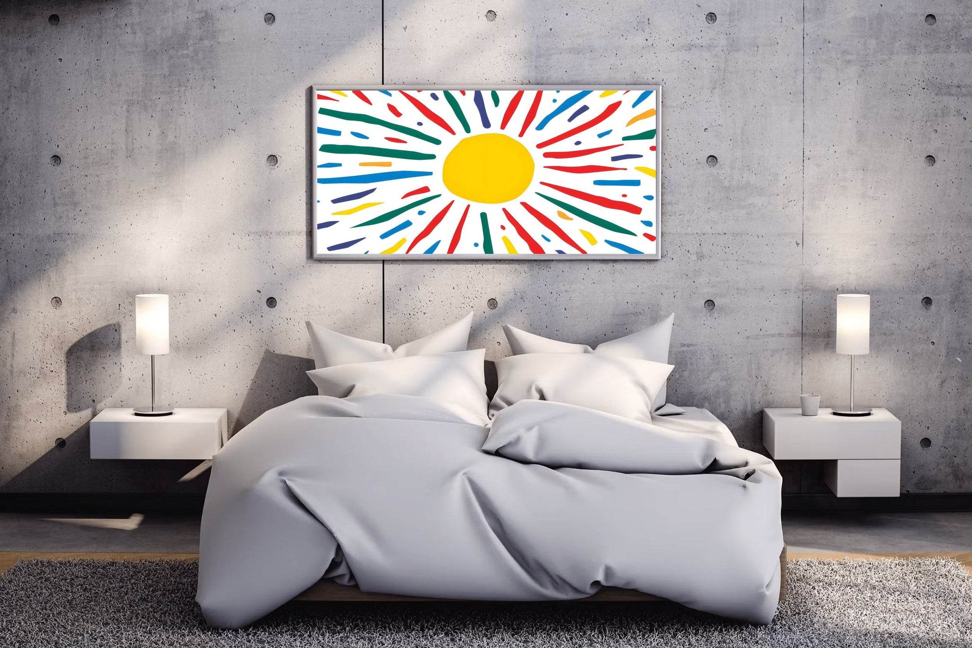 Colorful Sunrise Abstract Painting - beink online art store