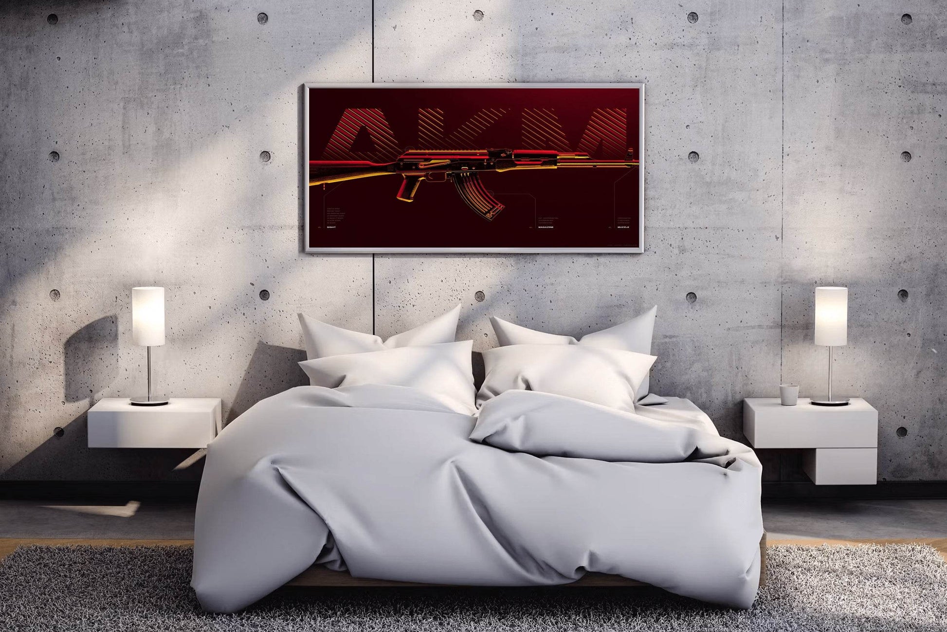 AKM custom Assault Rifle Gaming Wall Art - beink online art store