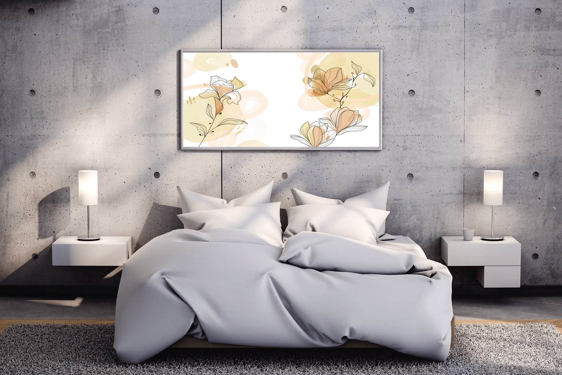 Stephanotis Flower Branch Wall Art - beink online art store