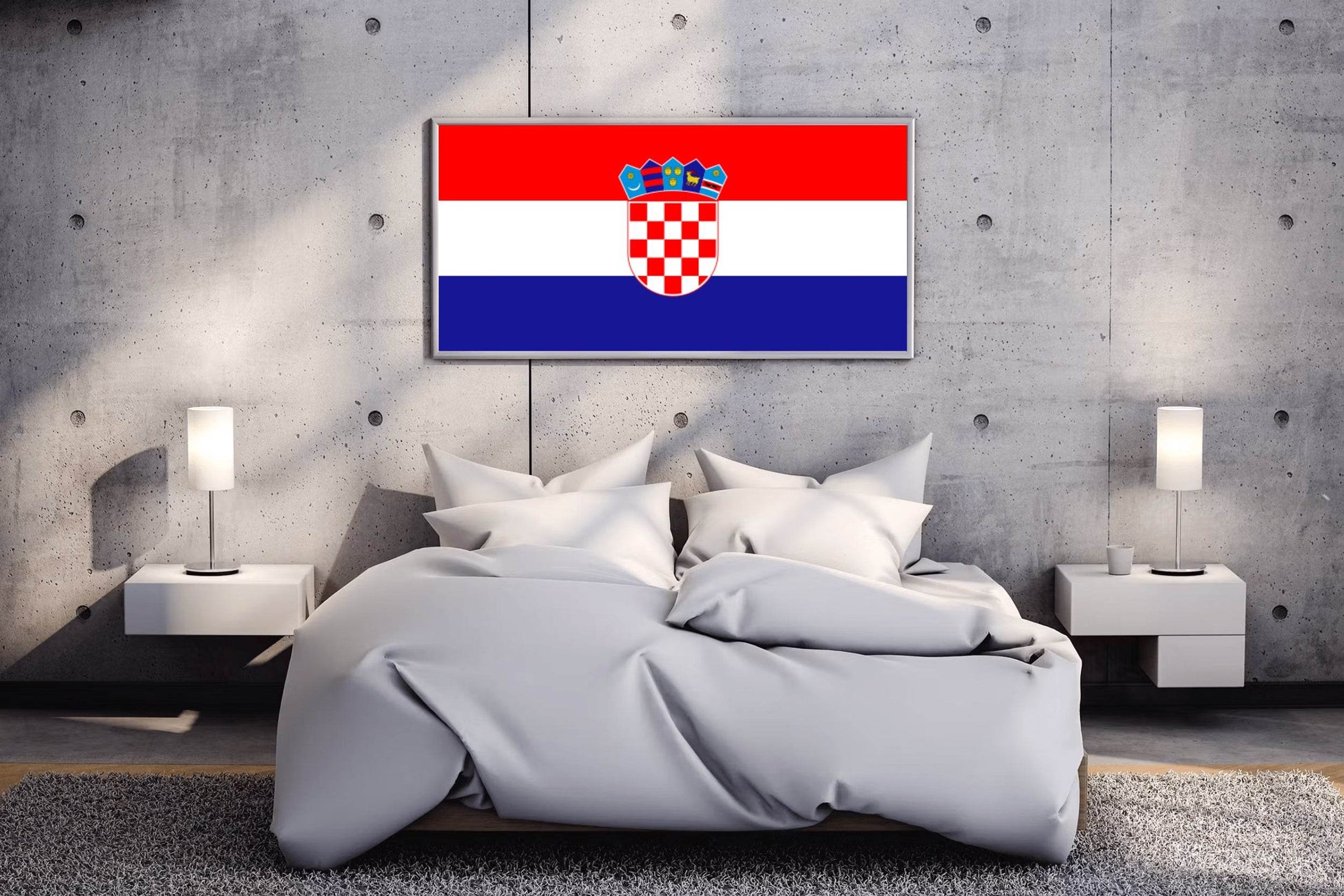 Croatia National Flag Wall Art - beink online art store