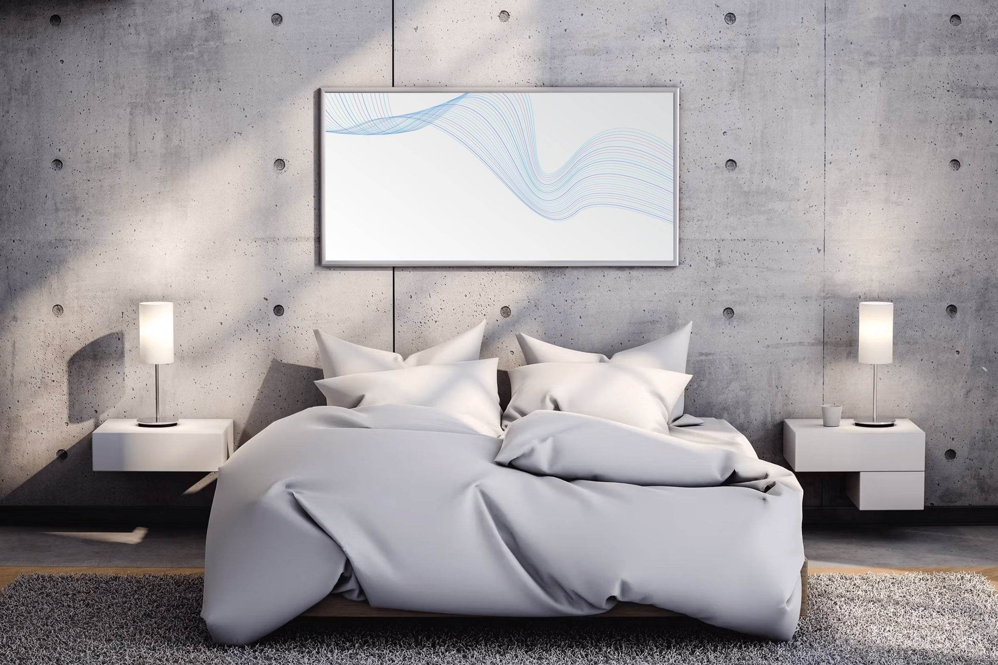 Technology Waves Abstract Wall Art - beink online art store