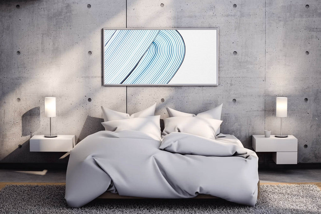 Cool Blue Texture Background Abstract Wall Art - beink online art store