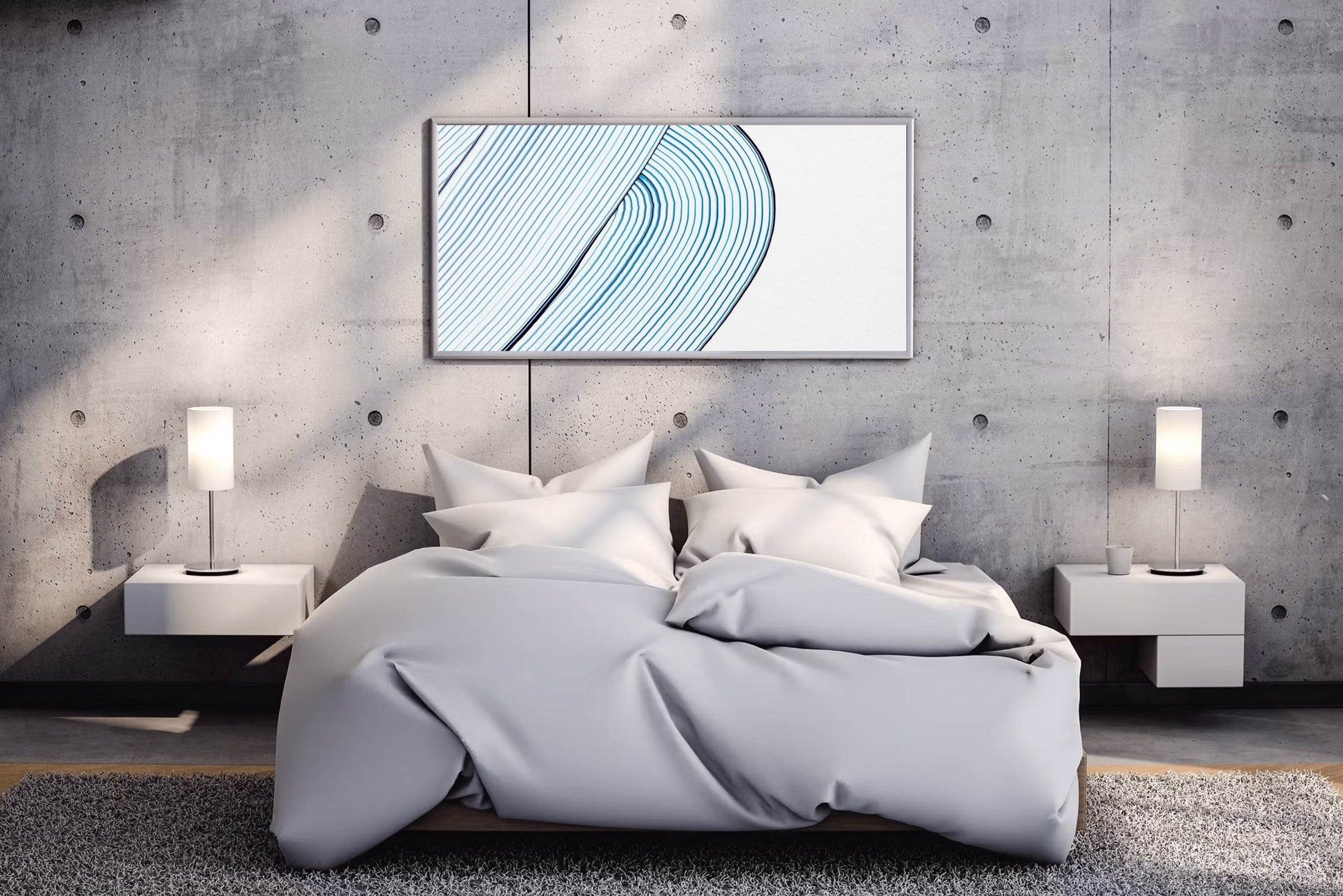 Cool Blue Texture Background Abstract Wall Art - beink online art store