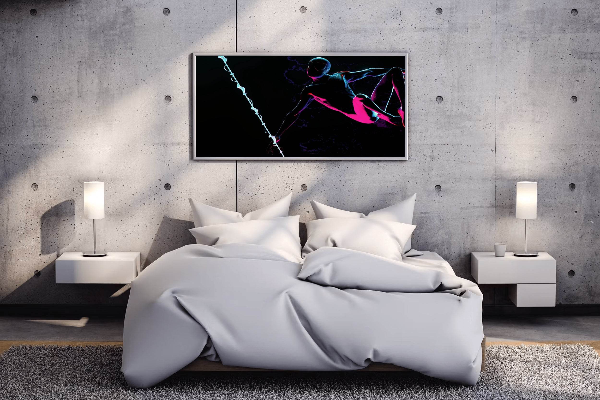 Spider Man NEON Miles Morales Gaming Wall Art - beink online art store