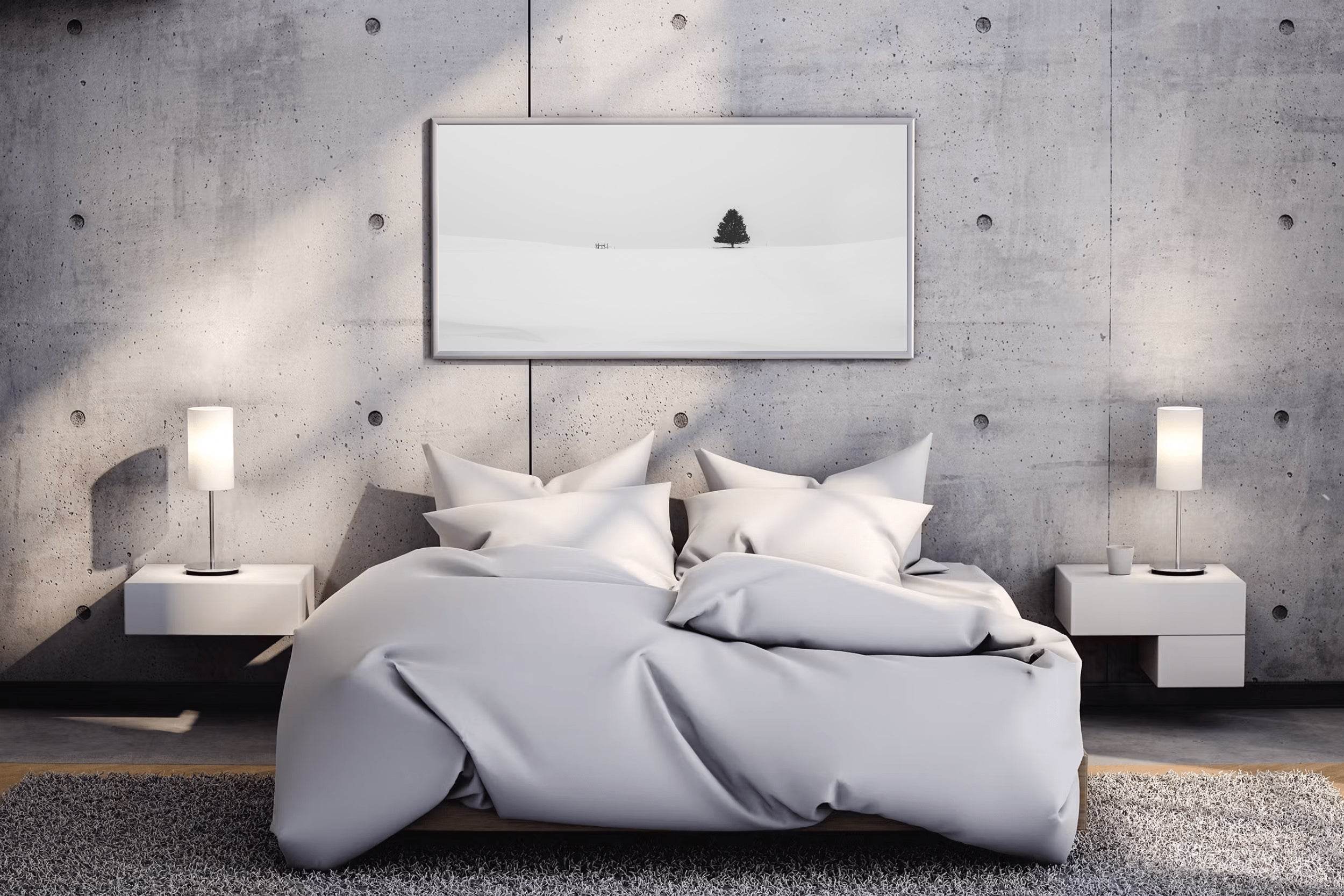 Pine Tree Black & White Wall Art - beink online art store