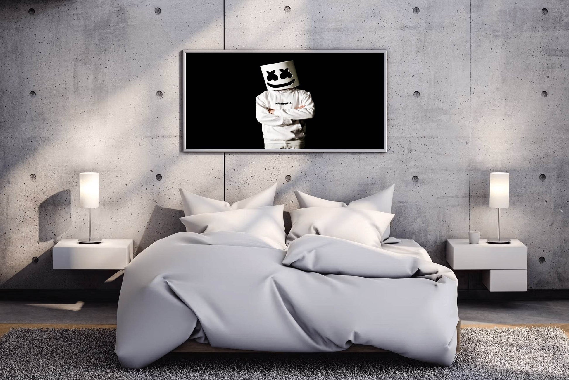 Marshmello Black & White Wall Art - beink online art store