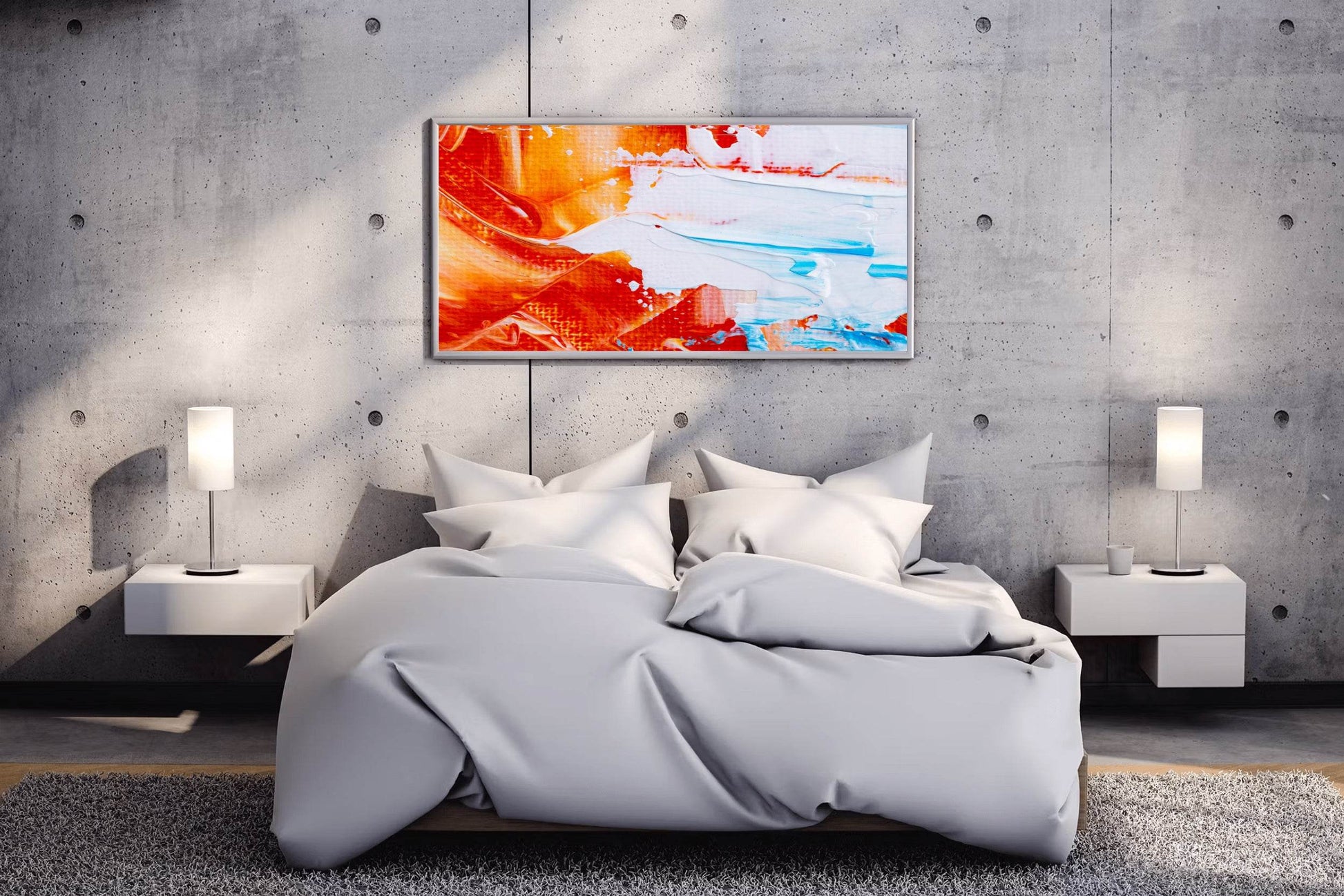 Paint Smudged Textured Abstract Wall Art - beink online art store